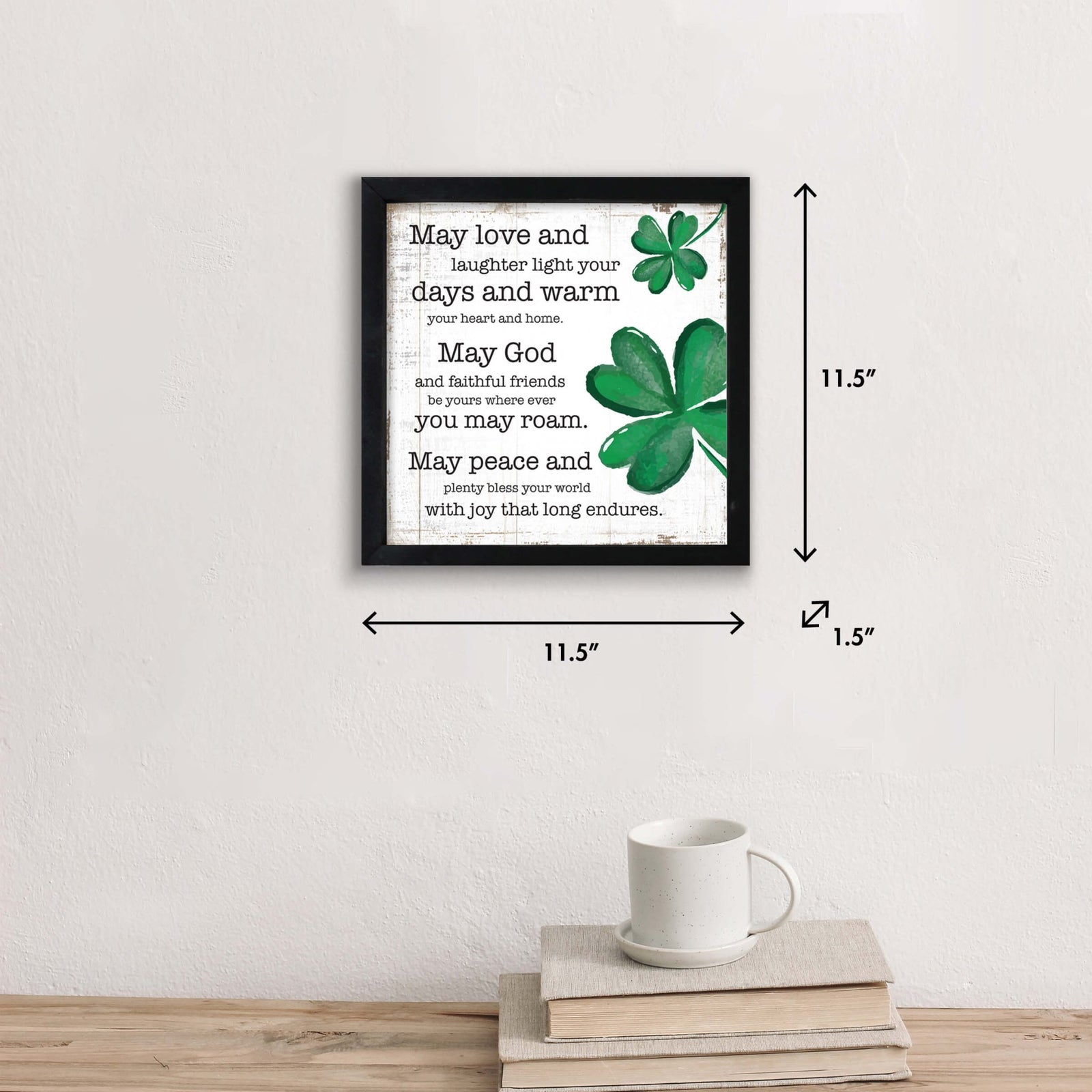 St. Patrick's Day Modern Wooden Framed Shadow Box Home Décor Gift - LifeSong Milestones