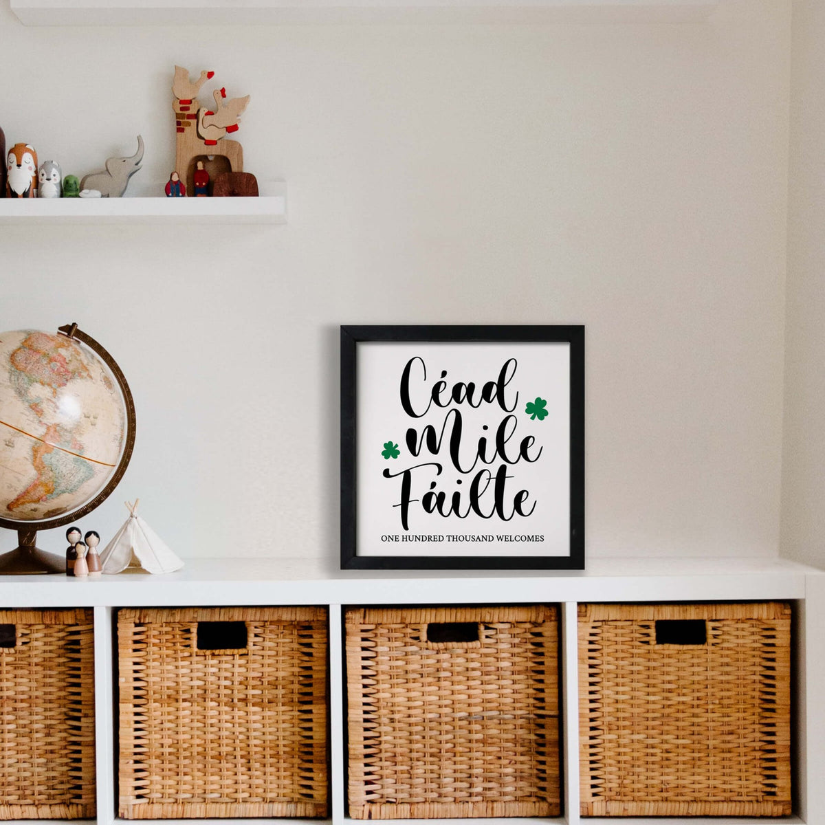 St. Patrick's Day Modern Wooden Framed Shadow Box Home Décor Gift - LifeSong Milestones