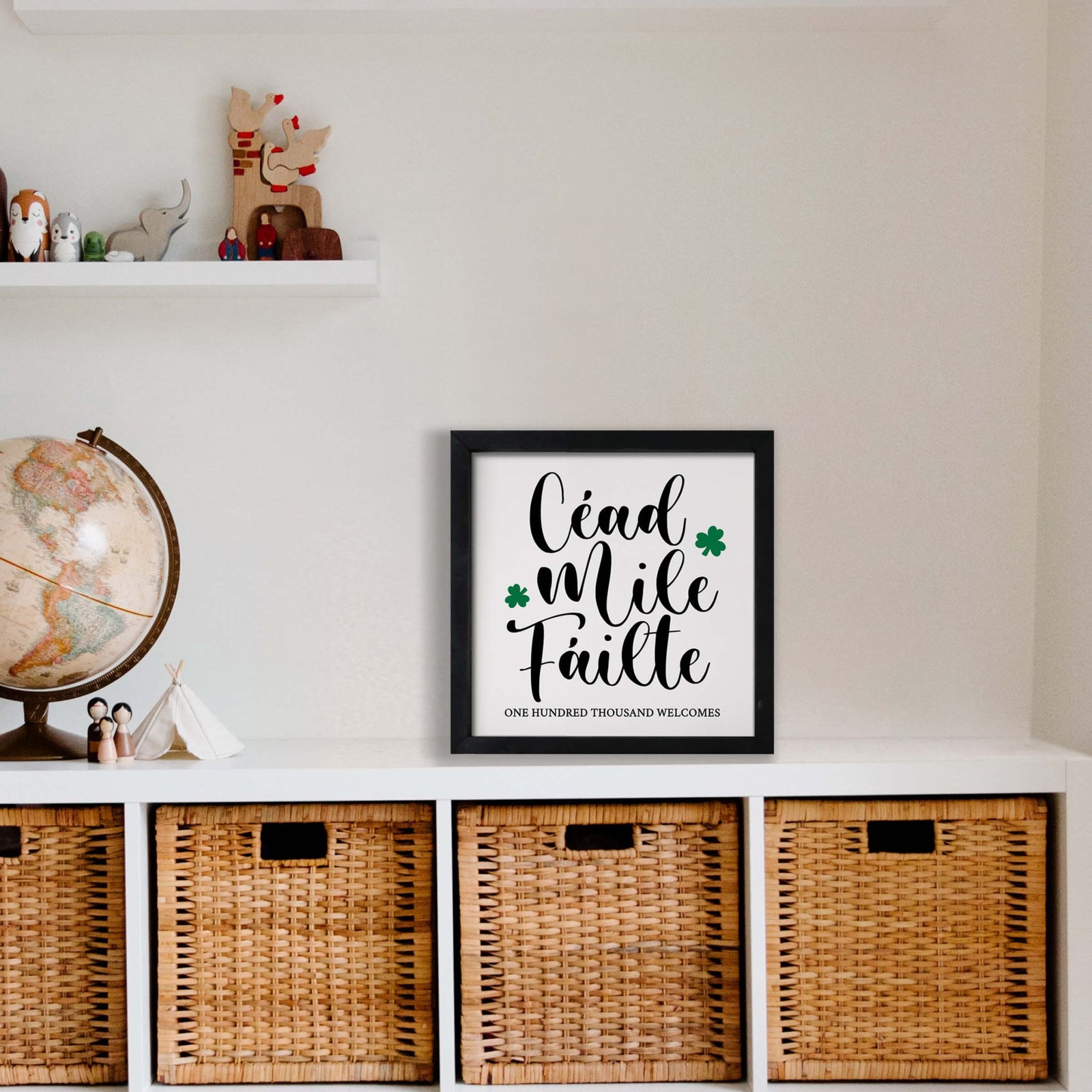 St. Patrick's Day Modern Wooden Framed Shadow Box Home Décor Gift - LifeSong Milestones