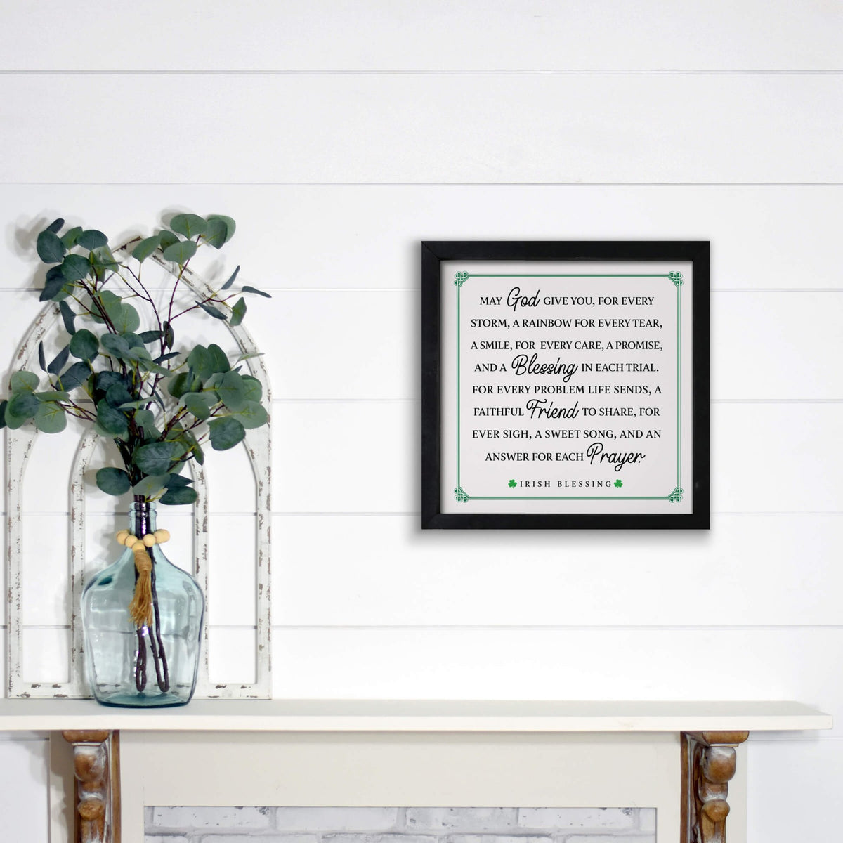 St. Patrick's Day Modern Wooden Framed Shadow Box Home Décor Gift - LifeSong Milestones
