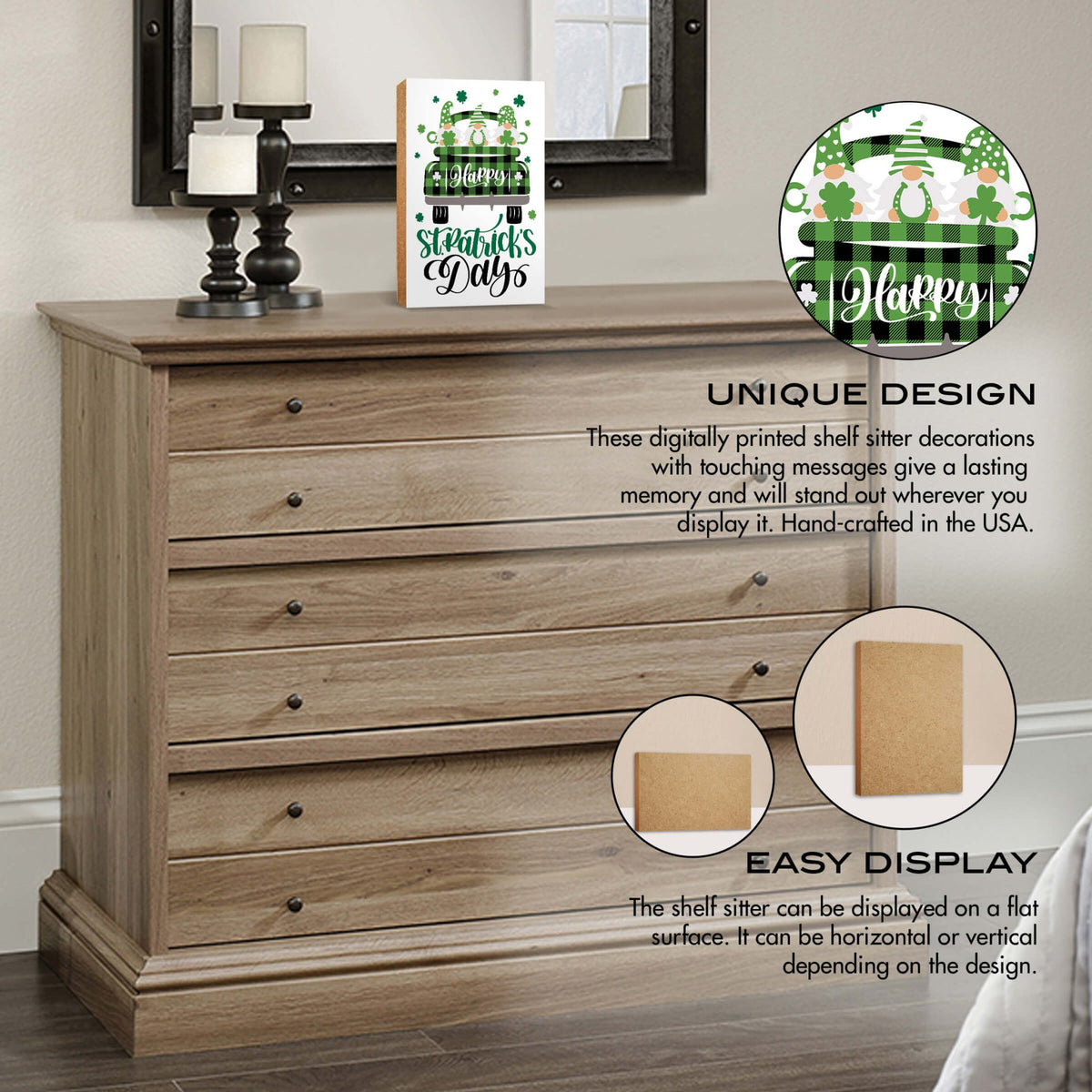 St. Patrick’s Day Tabletop Signs and Shelf Decor for Home Decorations - LifeSong Milestones