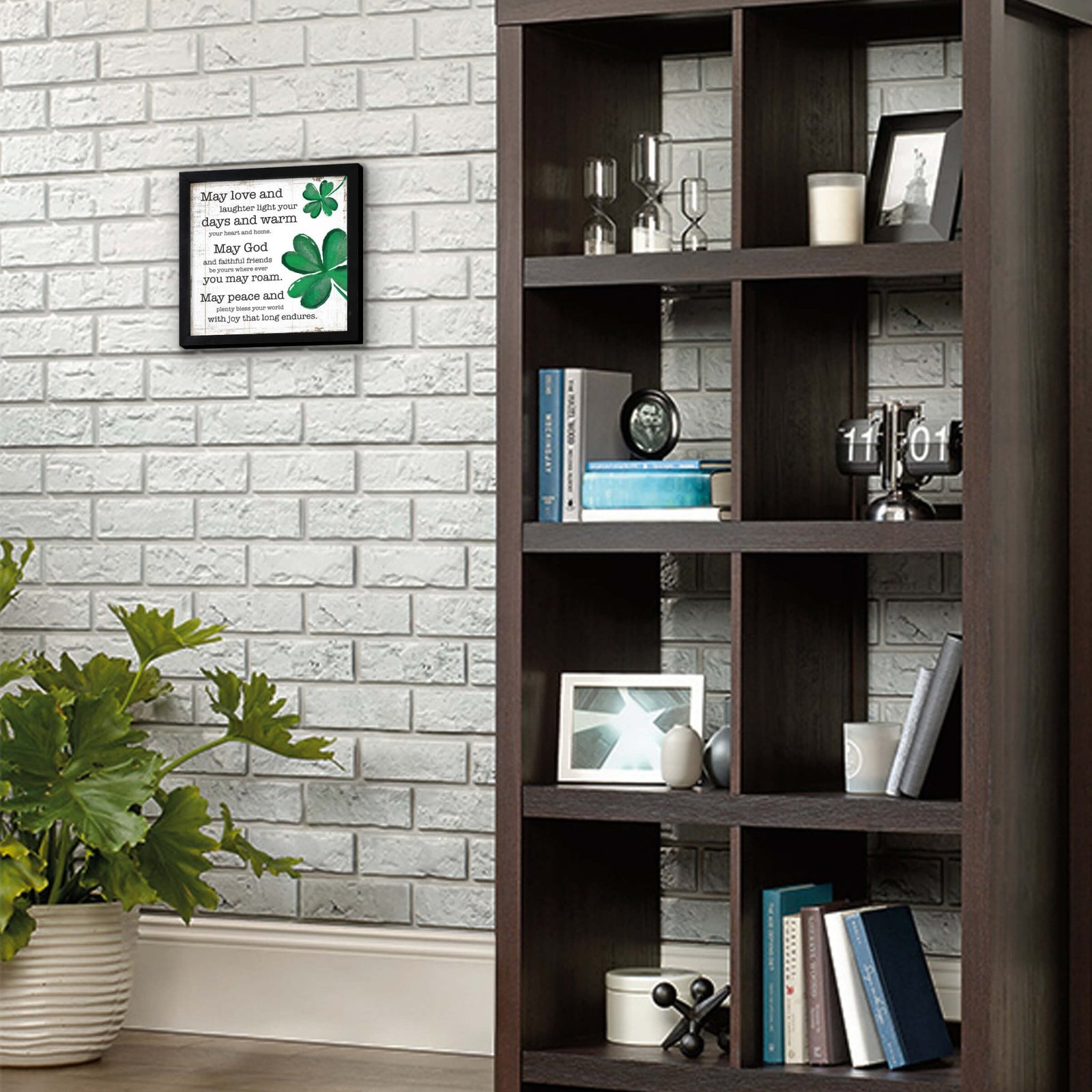 St. Patrick's Day Wooden Framed Shadow Box | Irish Blessing Modern Family Home Décorations - LifeSong Milestones