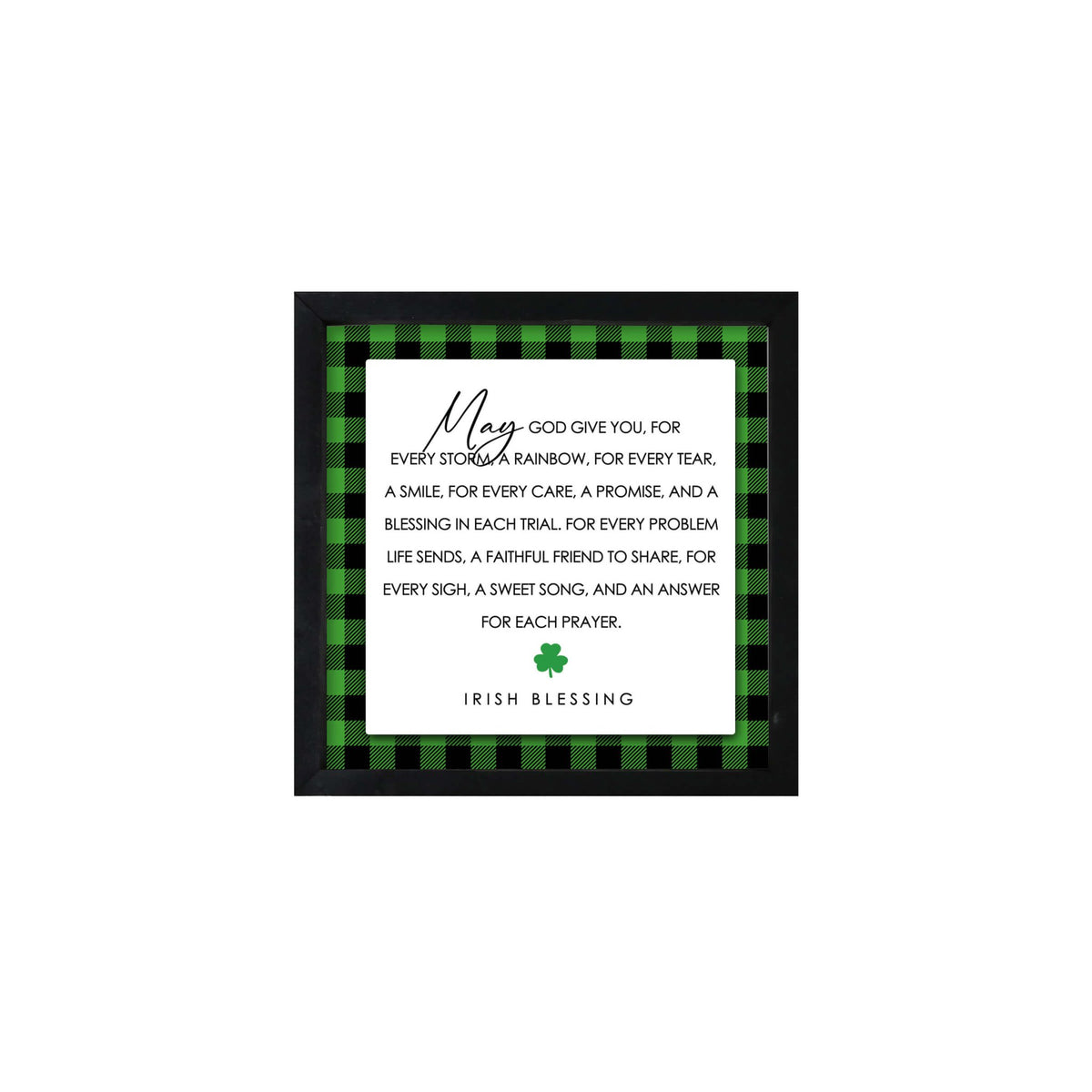 St. Patrick's Day Wooden Framed Shadow Box | Irish Blessing Modern Family Home Décorations - LifeSong Milestones