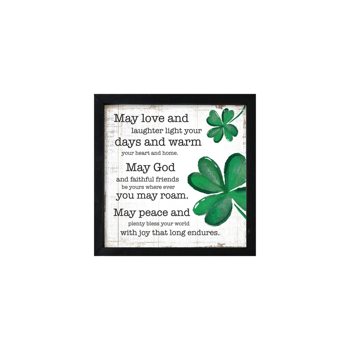 St. Patrick&#39;s Day Wooden Framed Shadow Box | Irish Blessing Modern Family Home Décorations - LifeSong Milestones