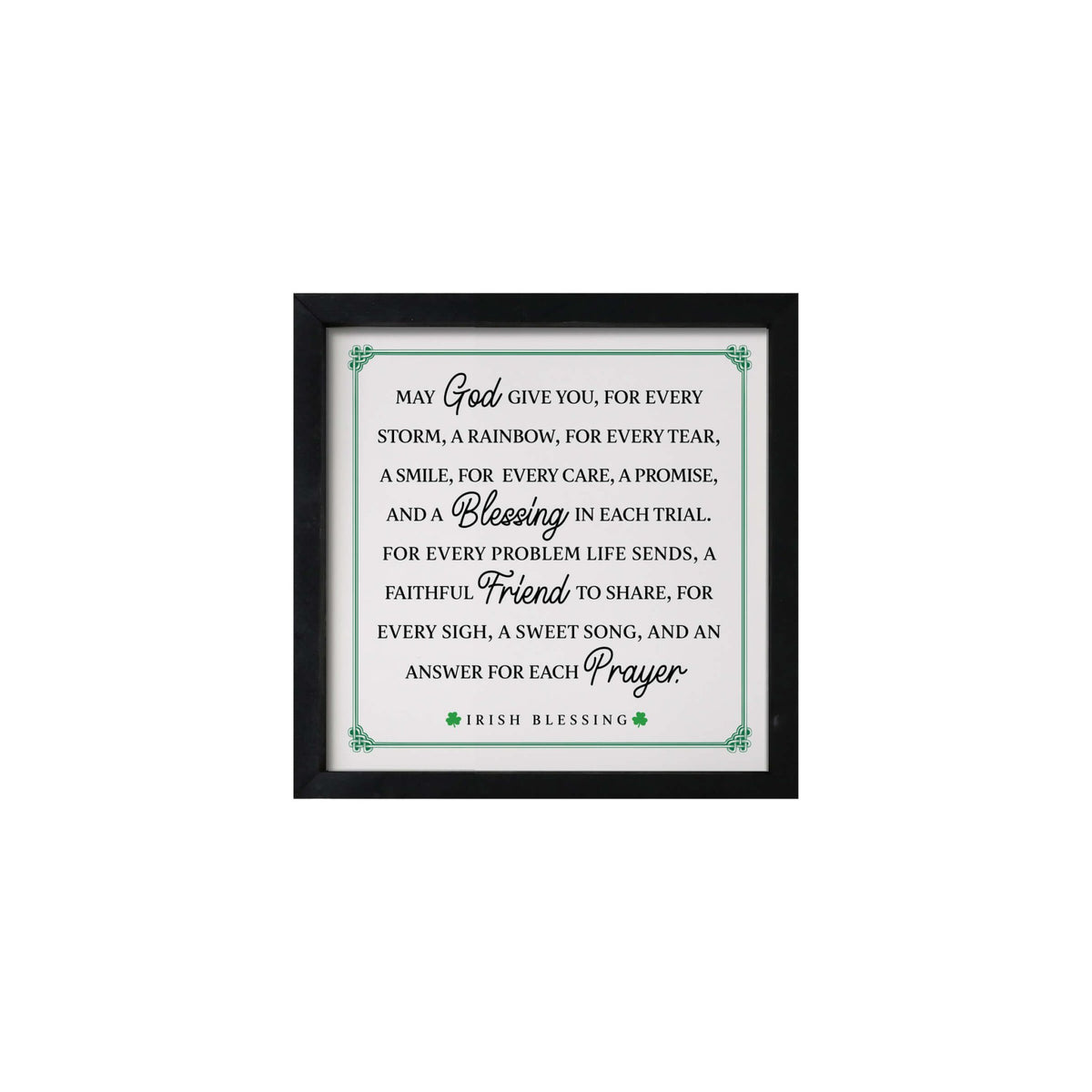 St. Patrick's Day Wooden Framed Shadow Box | Irish Blessing Modern Family Home Décorations - LifeSong Milestones