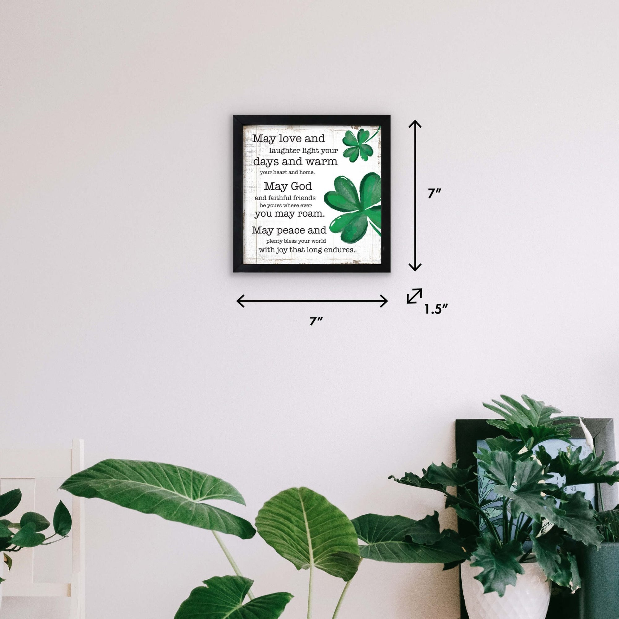 St. Patrick's Day Wooden Framed Shadow Box | Irish Blessing Modern Family Home Décorations - LifeSong Milestones