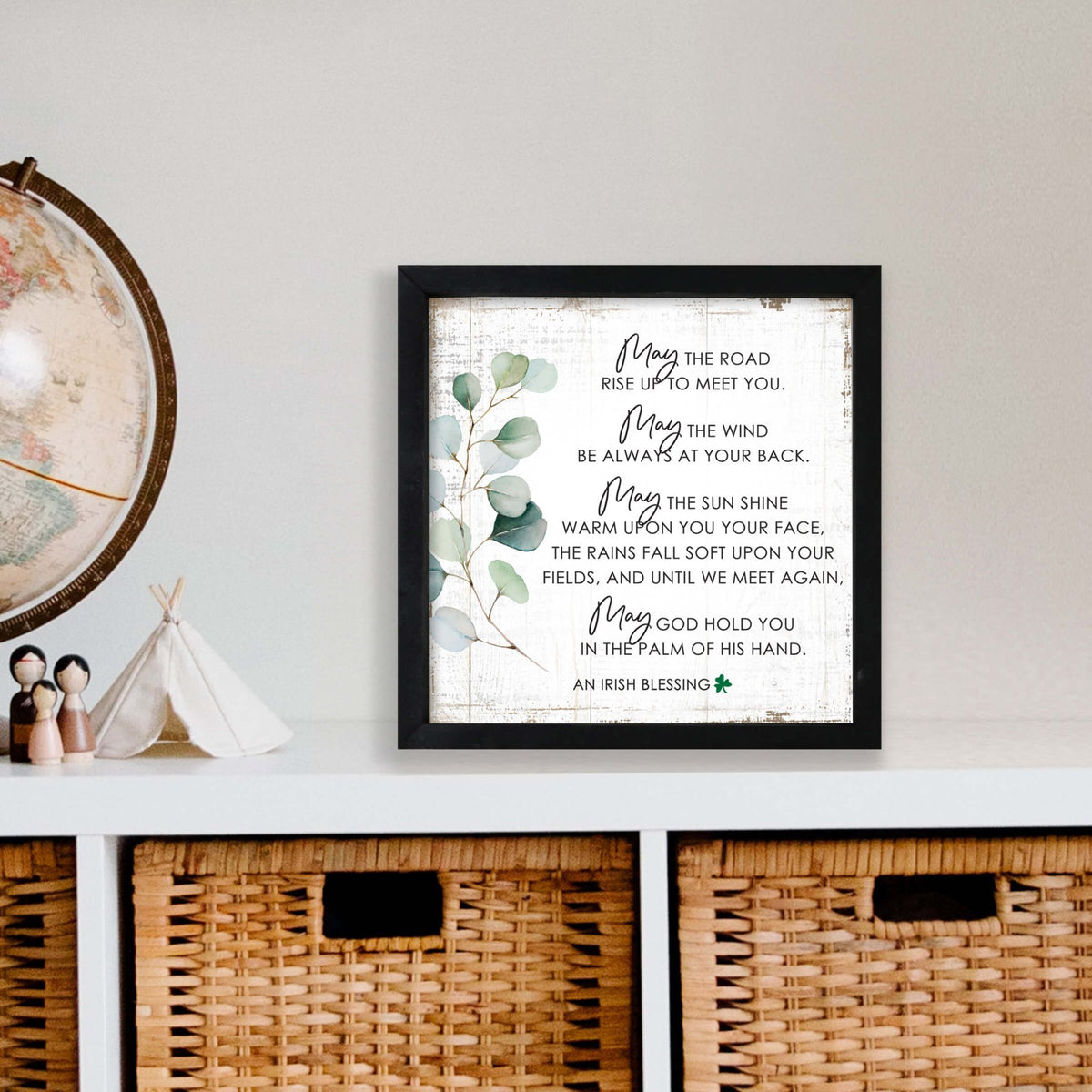 St. Patrick's Day Wooden Framed Shadow Box | Irish Blessing Modern Family Home Décorations - LifeSong Milestones