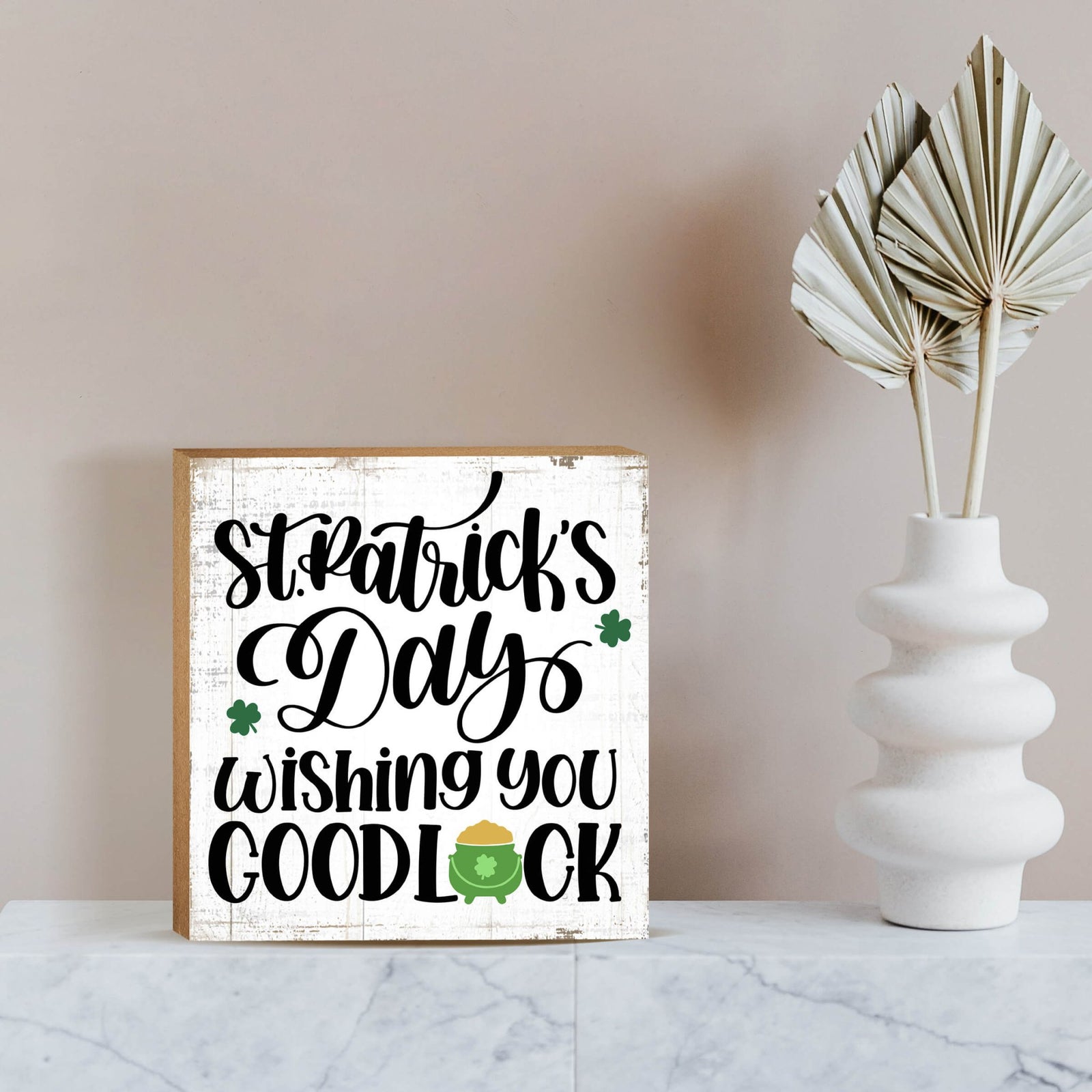 St. Patrick’s Day Wooden Tabletop Signs and Shelf Decor for Home Decorations - LifeSong Milestones