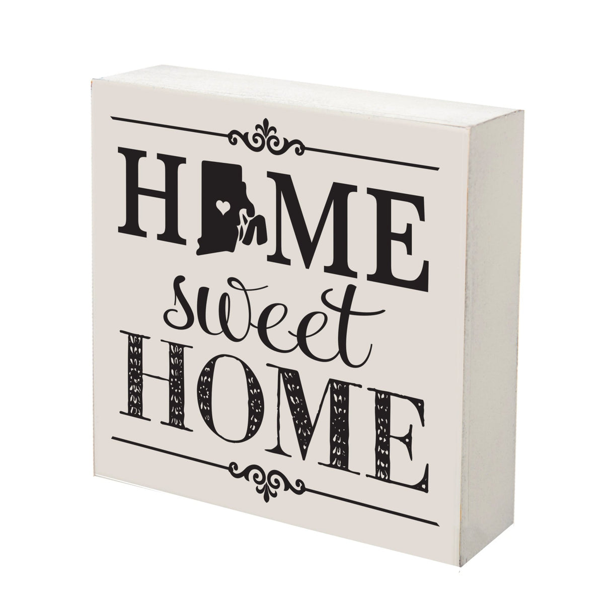 State Shadow Box Home Sweet Home 10x10 - Rhode Island - LifeSong Milestones