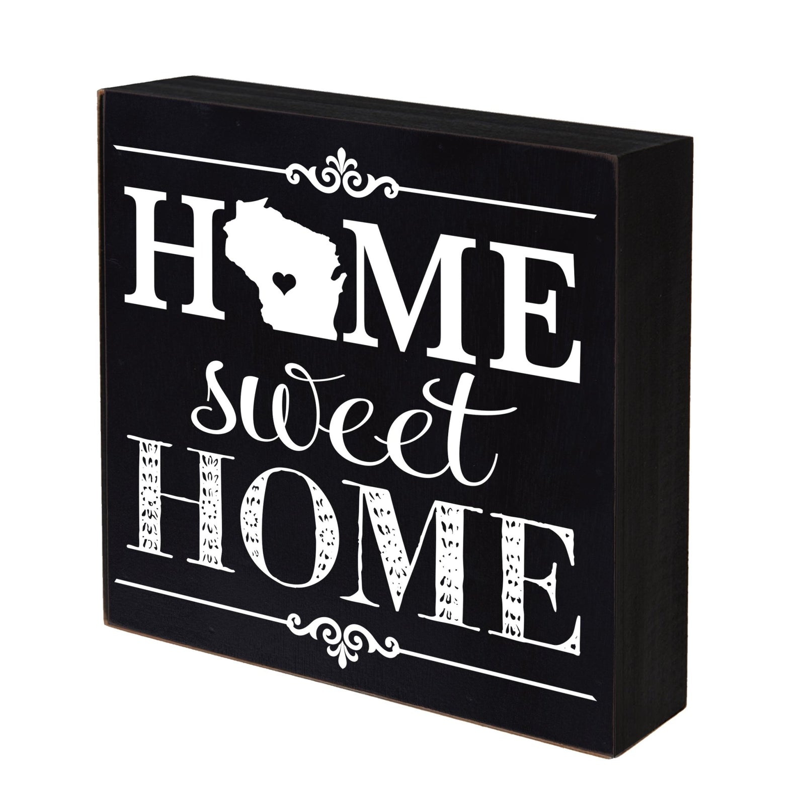 State Shadow Box Home Sweet Home 10x10 - Wisconsin - LifeSong Milestones