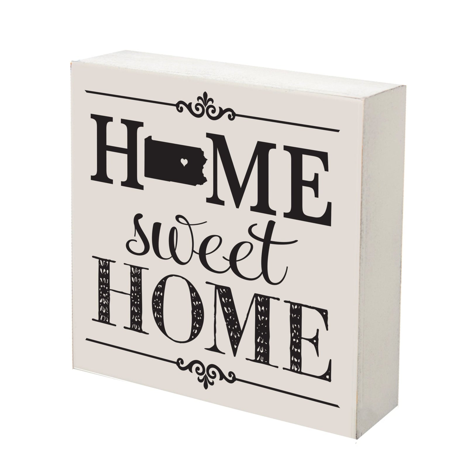State Shadow Box Home Sweet Home 6x6 - Pennsylvania - LifeSong Milestones