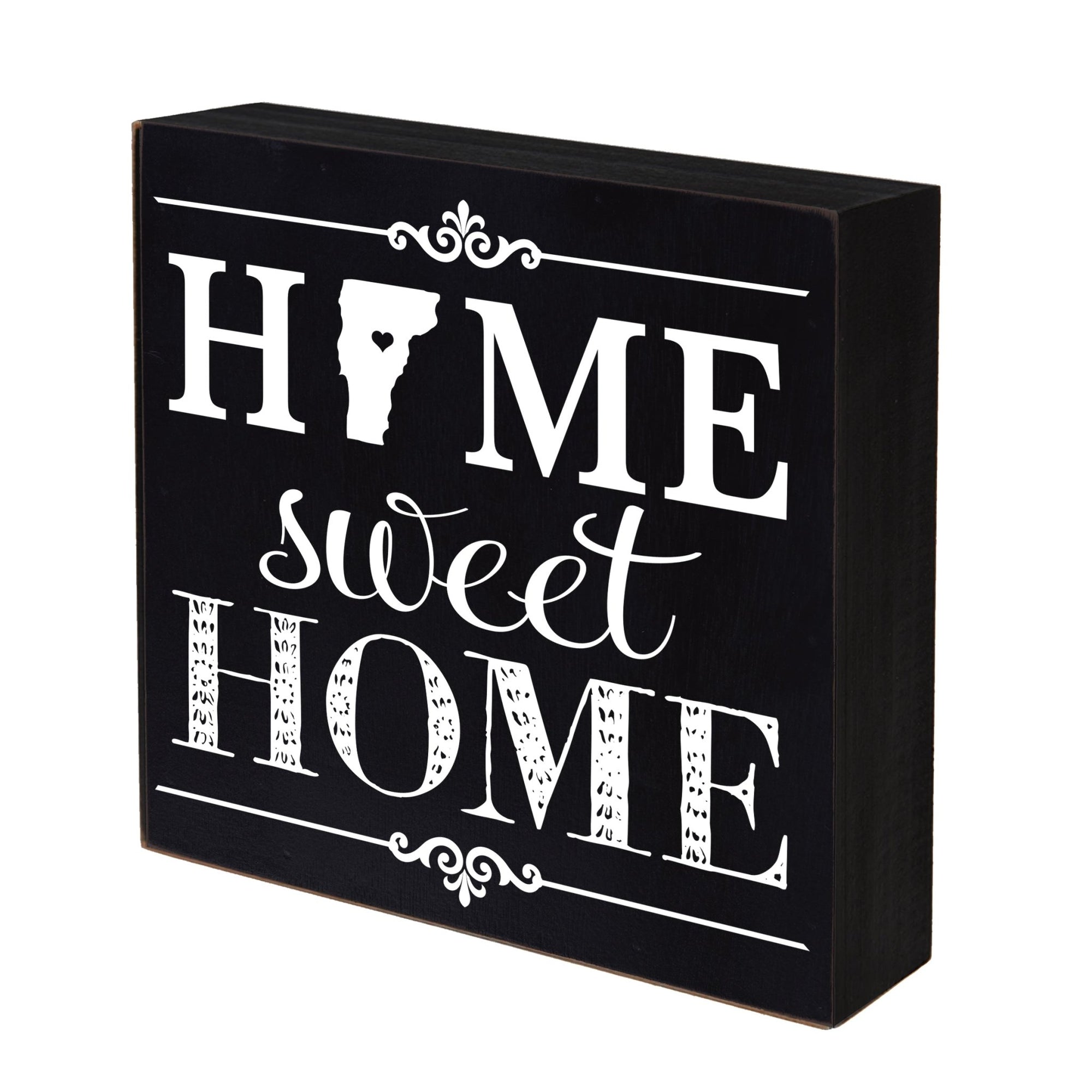 State Shadow Box Home Sweet Home 6x6 - Vermont - LifeSong Milestones
