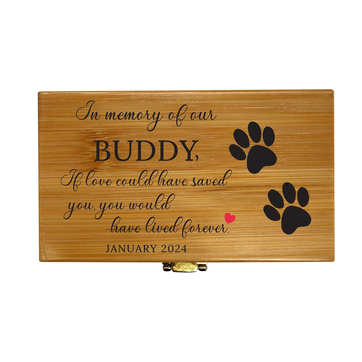 Sustainable Bamboo Cremation Urn for Pet Ashes – Biodegradable Memorial Keepsake - If Love Could - LifeSong Milestones