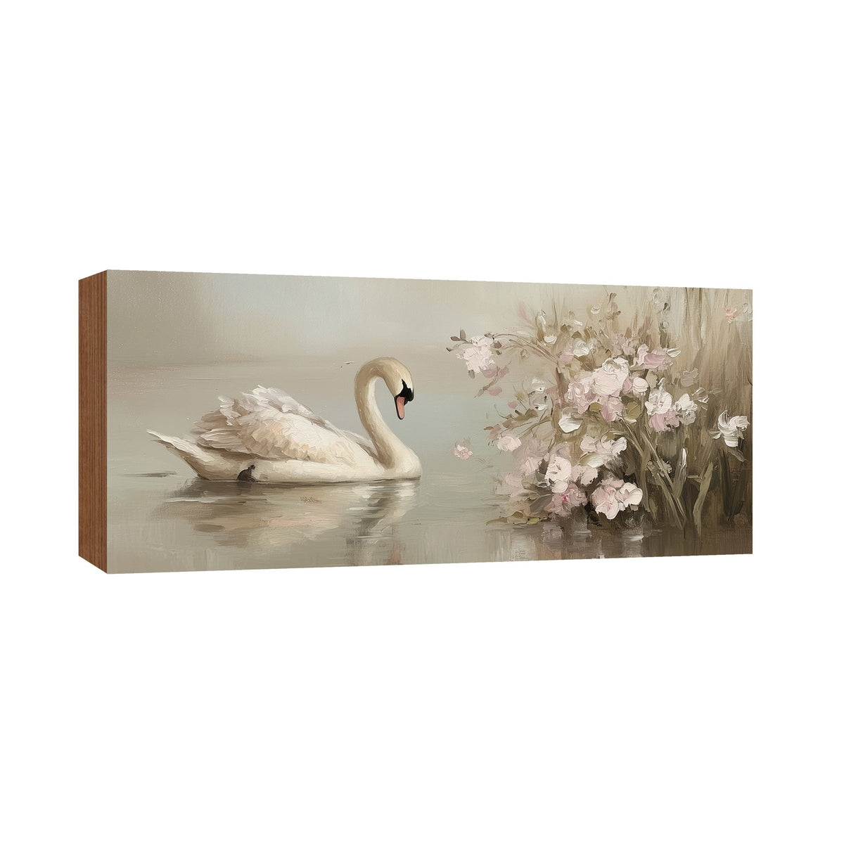 Swan Shelf Sitter — Handcrafted Birch Wood Elegant Nature Décor for Mantel & Shelf | Swan Gift - LifeSong Milestones