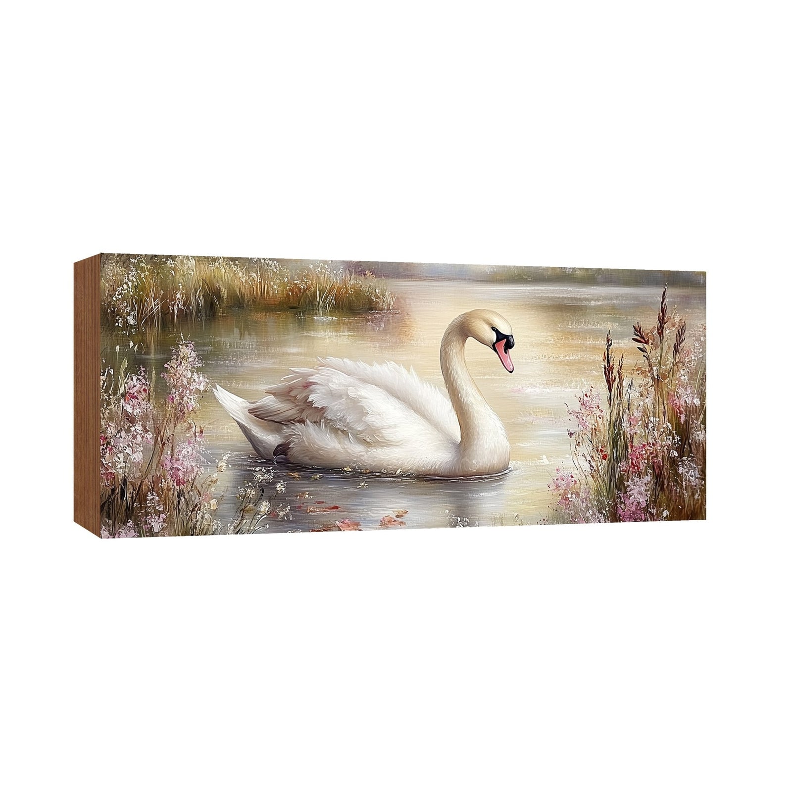 Swan Shelf Sitter — Handcrafted Birch Wood Elegant Nature Décor for Mantel & Shelf | Swan Gift - LifeSong Milestones