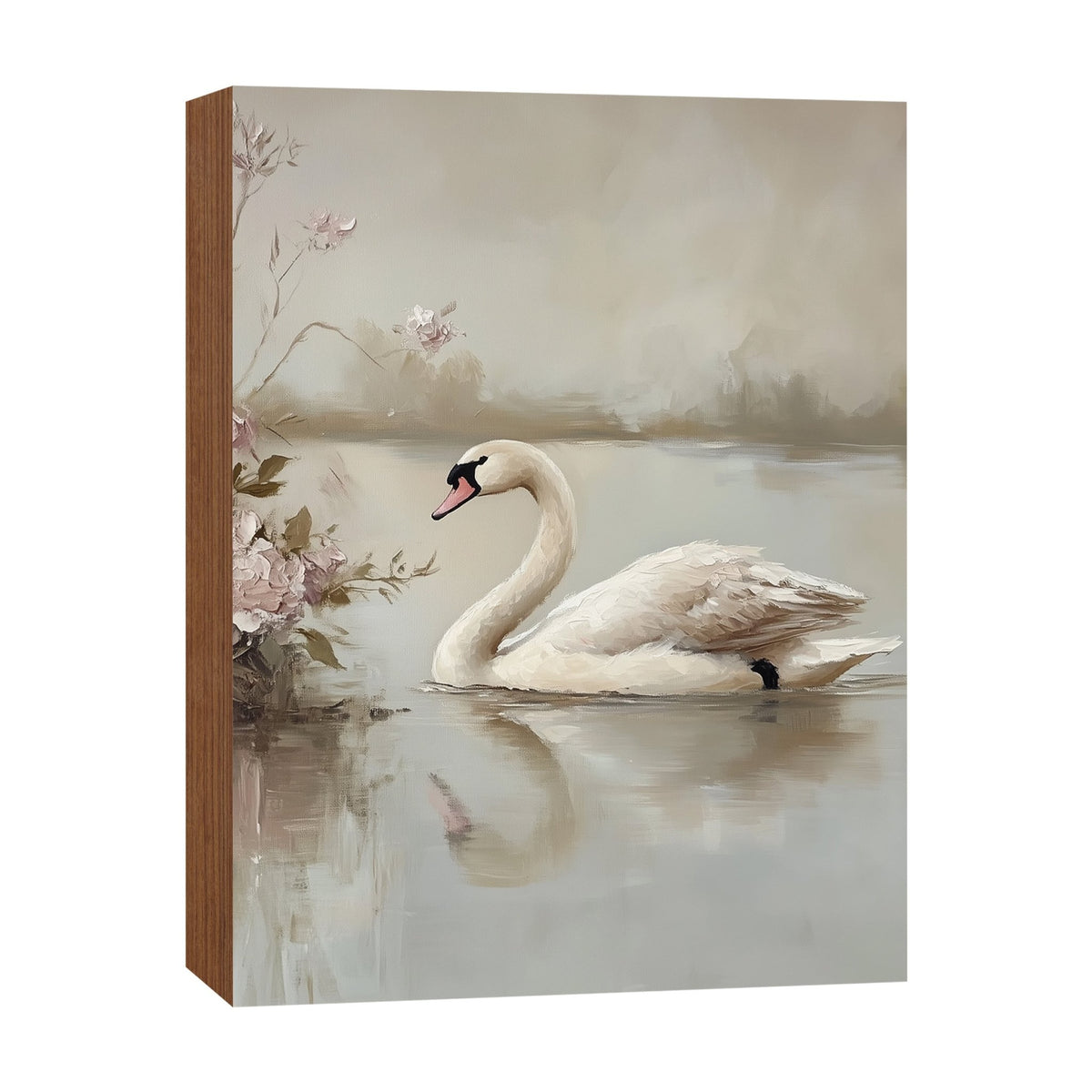 Swan Shelf Sitter — Handcrafted Birch Wood Elegant Nature Décor for Mantel & Shelf | Swan Gift - LifeSong Milestones