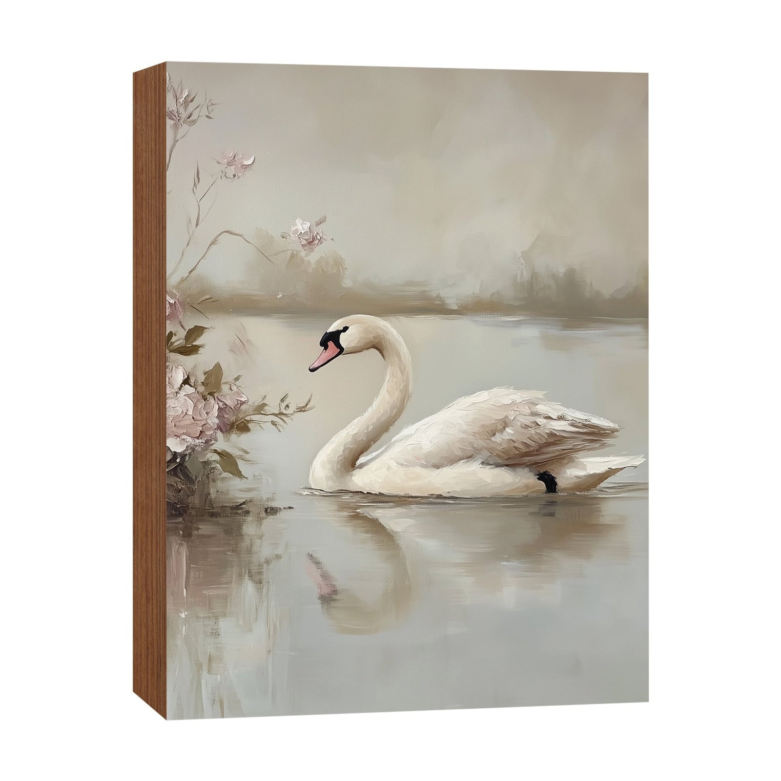 Swan Shelf Sitter — Handcrafted Birch Wood Elegant Nature Décor for Mantel & Shelf | Swan Gift - LifeSong Milestones