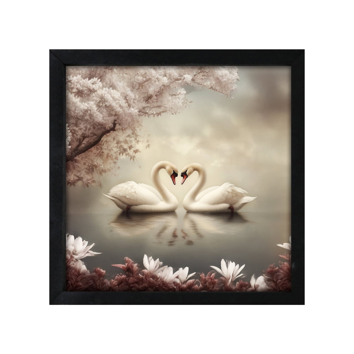 Swan Wall Art for Home — 20x20 Handcrafted Framed Wood Sign | Elegant Nature Décor Gift - LifeSong Milestones