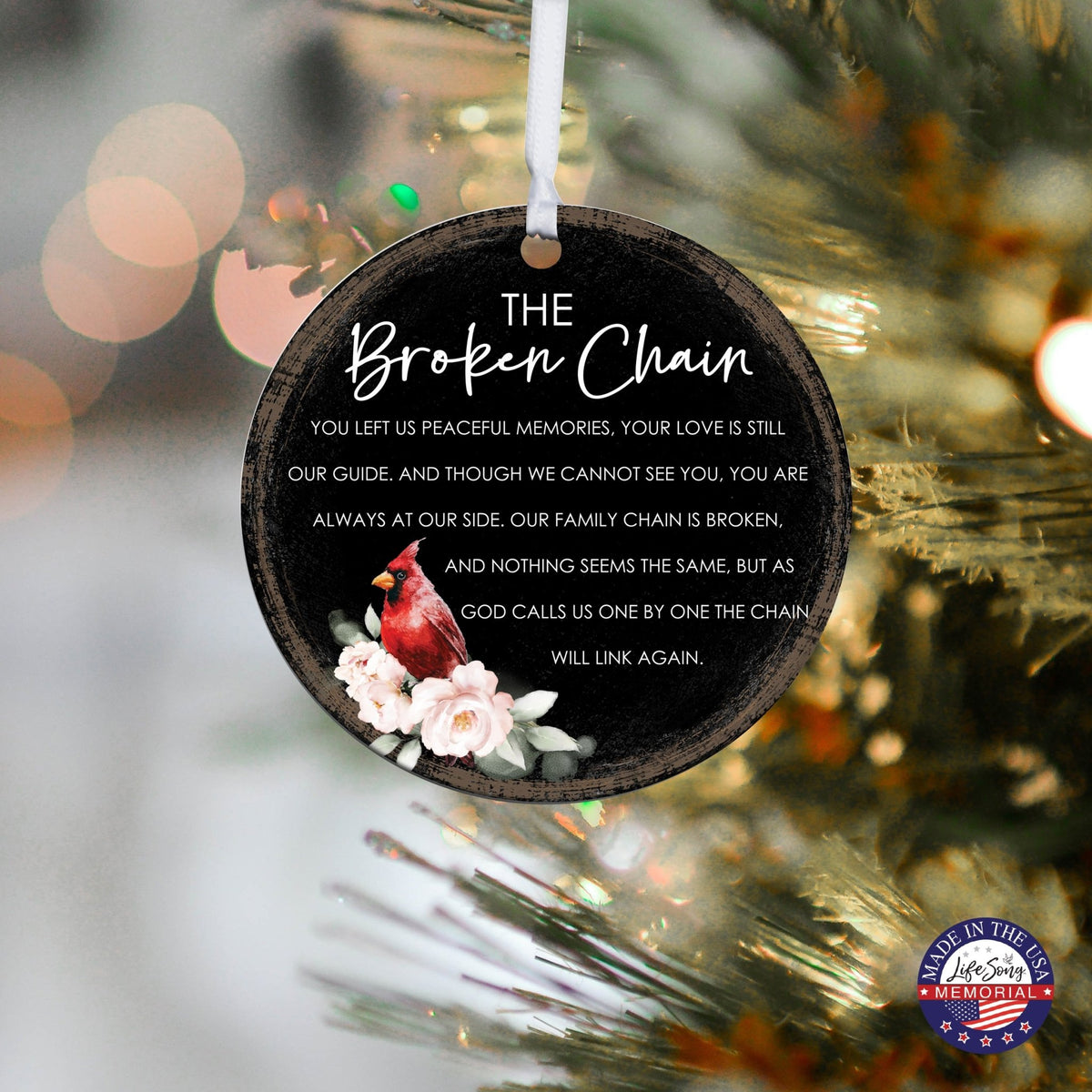 The Broken Chain Memorial Ornament | Ron Tranmer Poem Sympathy Gift - LifeSong Milestones