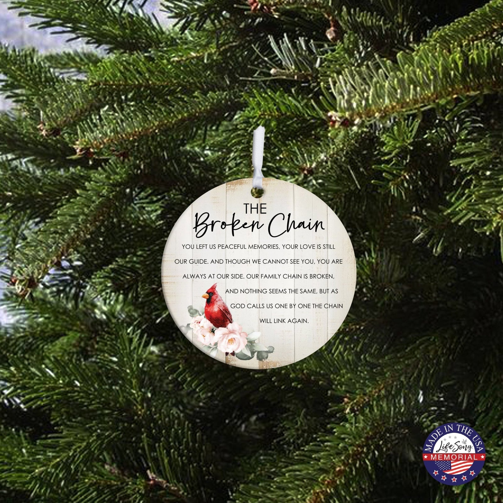 The Broken Chain Memorial Ornament | Ron Tranmer Poem Sympathy Gift - LifeSong Milestones