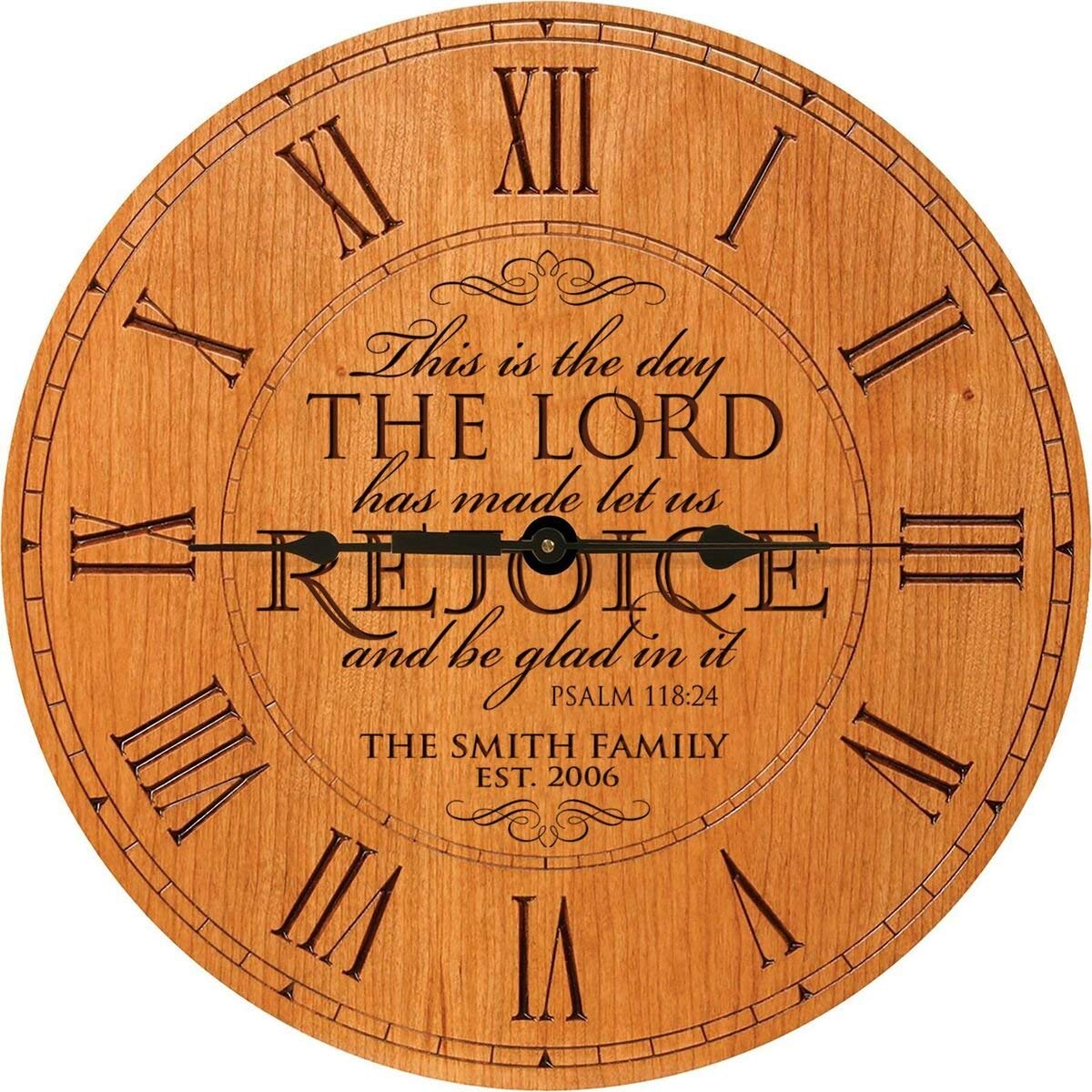 This is the day the Lord Anniversary Cherry Clock - LifeSong Milestones