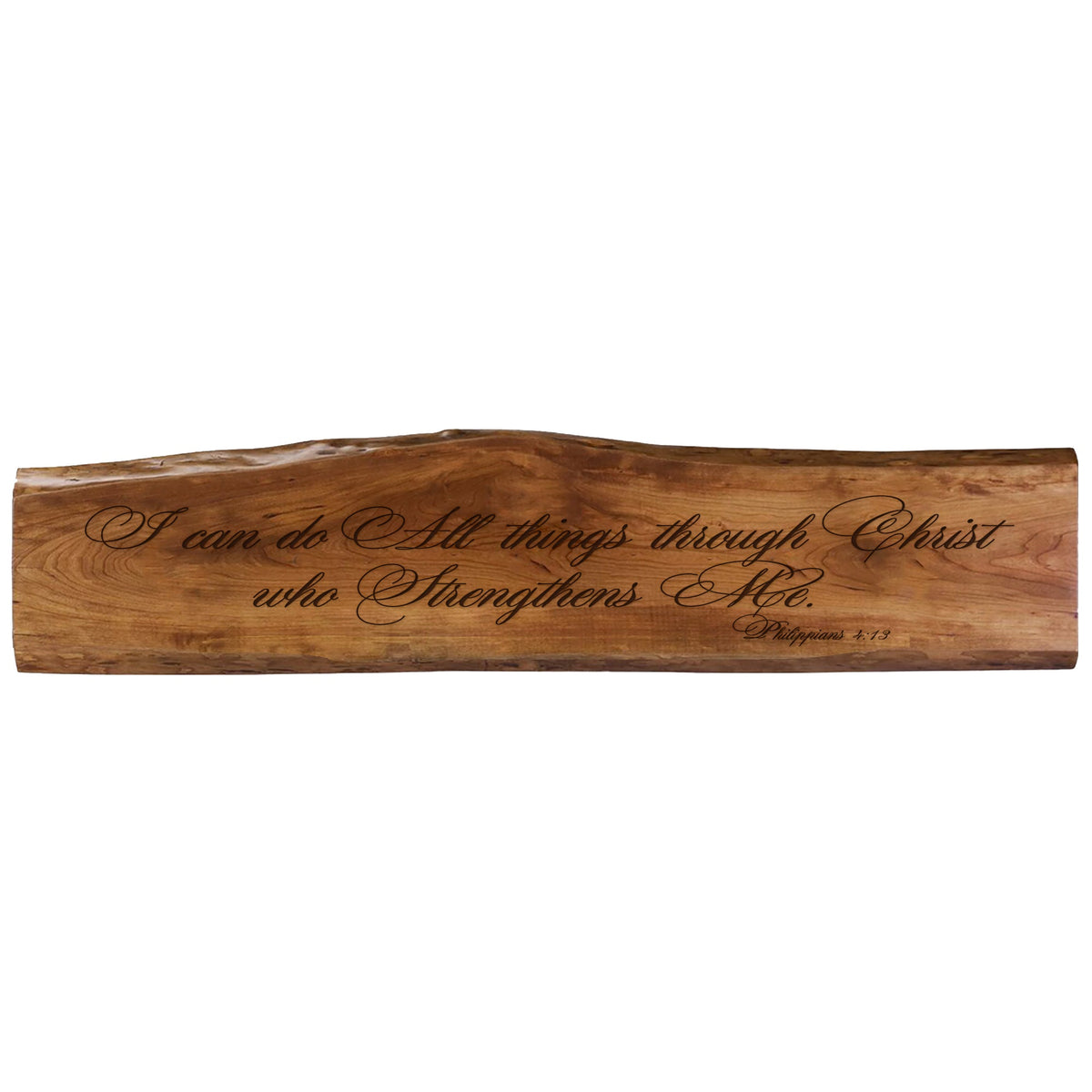Through Christ Live Edge Wall Hanging Decor - LifeSong Milestones