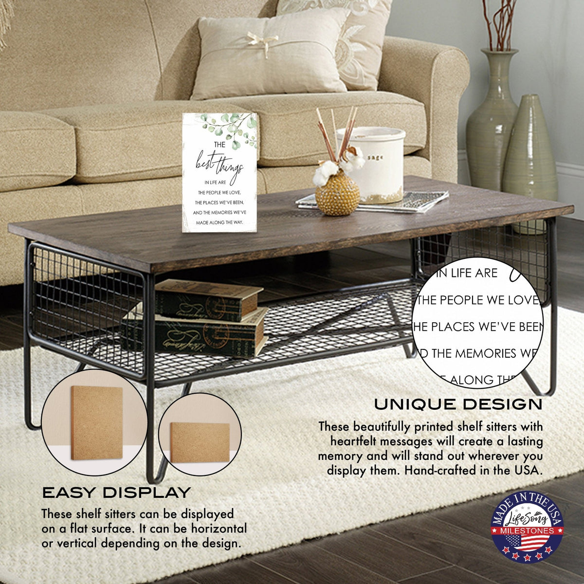 Unique Family Shelf Décor and Tabletop Signs Home Decor - LifeSong Milestones