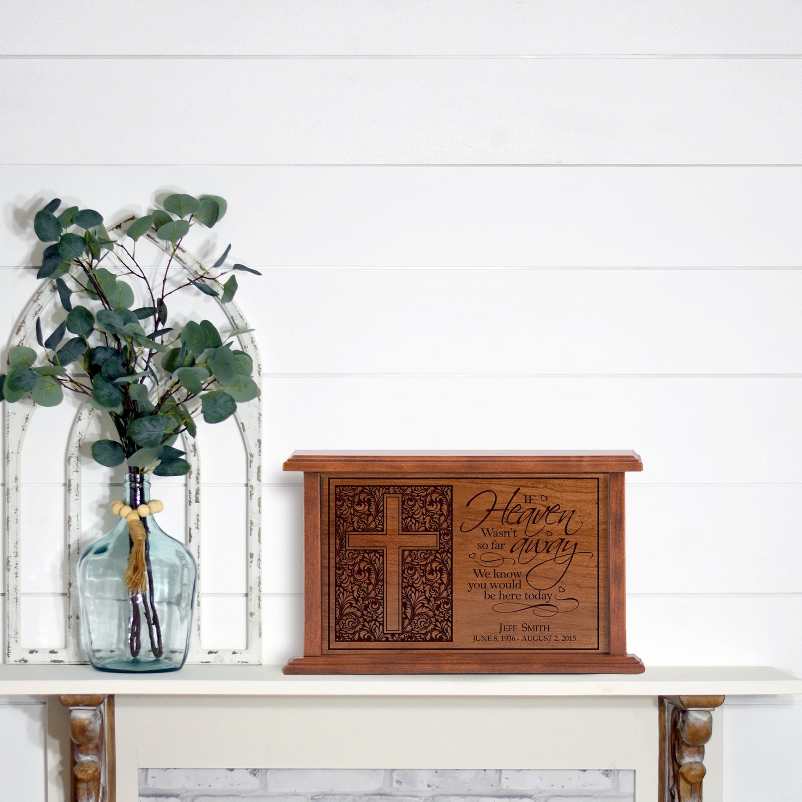 Unique Memorial Funeral Cremation Urns for Human Ashes - If Heaven Wasn't So Far - LifeSong Milestones