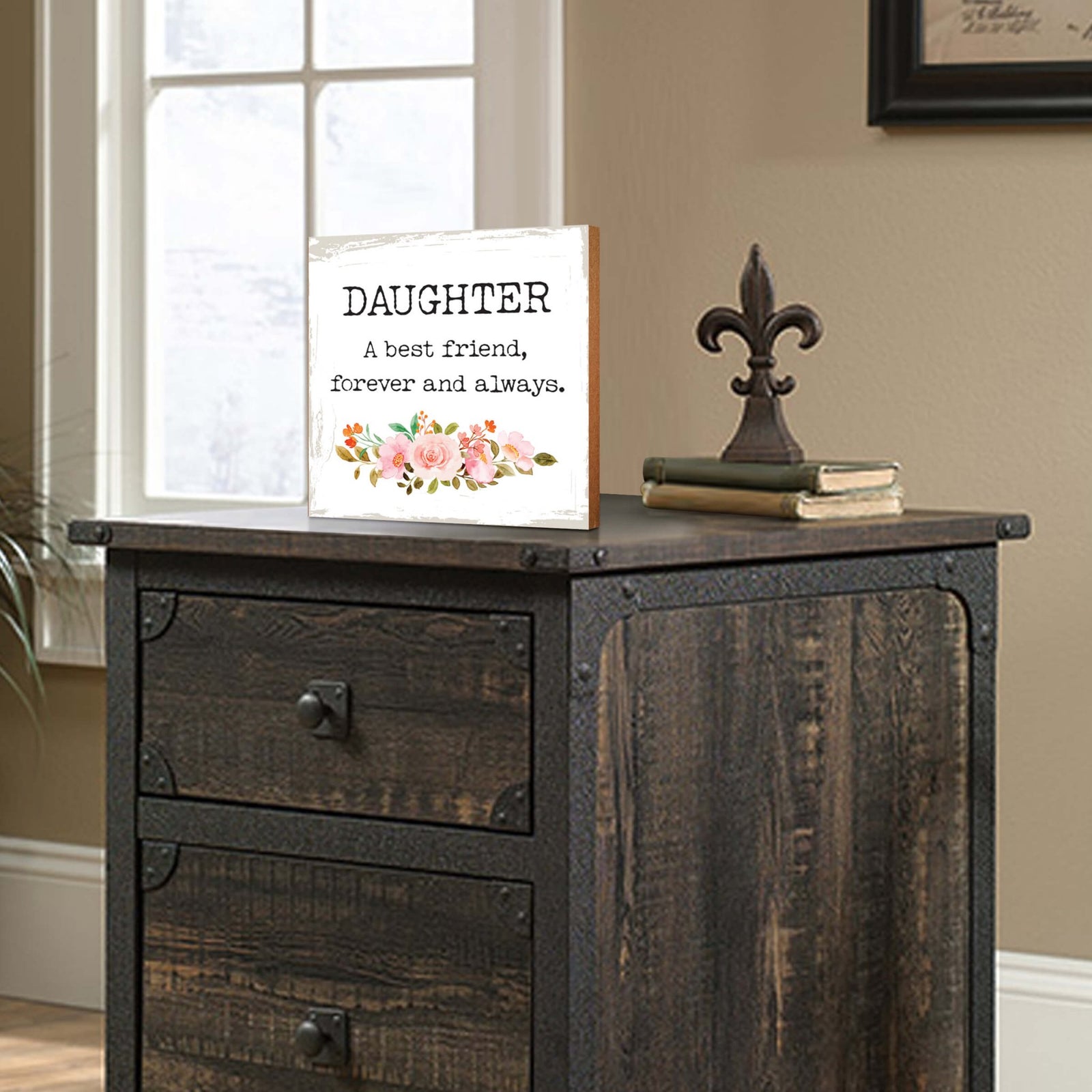 Unique Shelf Decor and Table Top Signs Gift for Daughter - LifeSong Milestones
