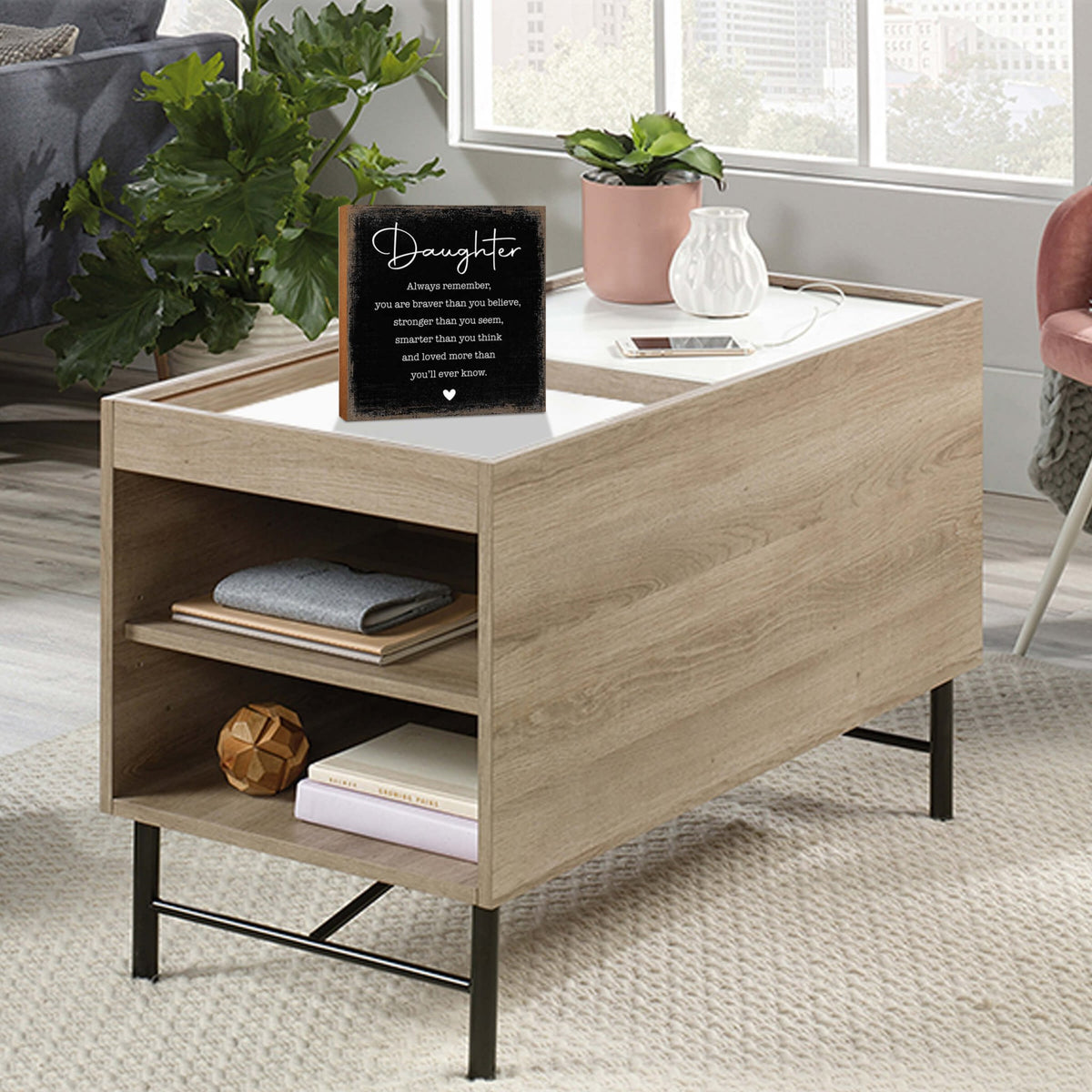 Unique Shelf Decor and Table Top Signs Gift for Daughter - LifeSong Milestones