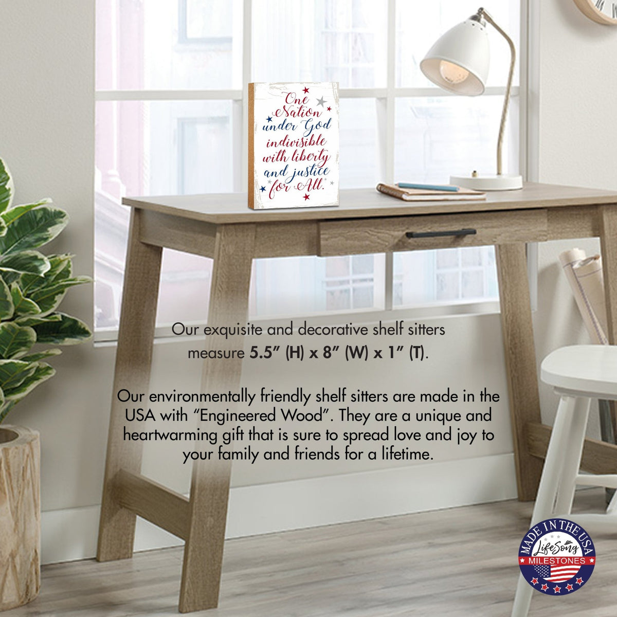 Unique Shelf Décor and Tabletop Americana Wooden Signs - LifeSong Milestones