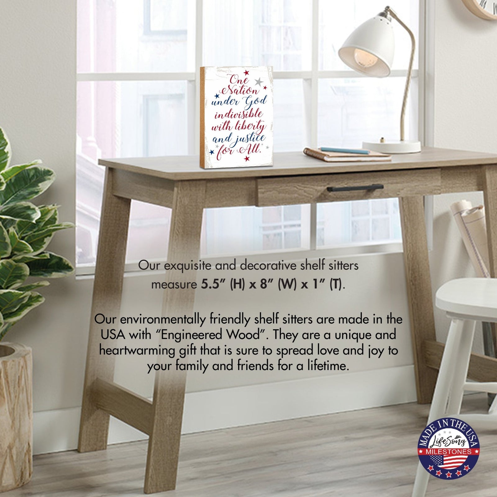 Unique Shelf Décor and Tabletop Americana Wooden Signs - LifeSong Milestones