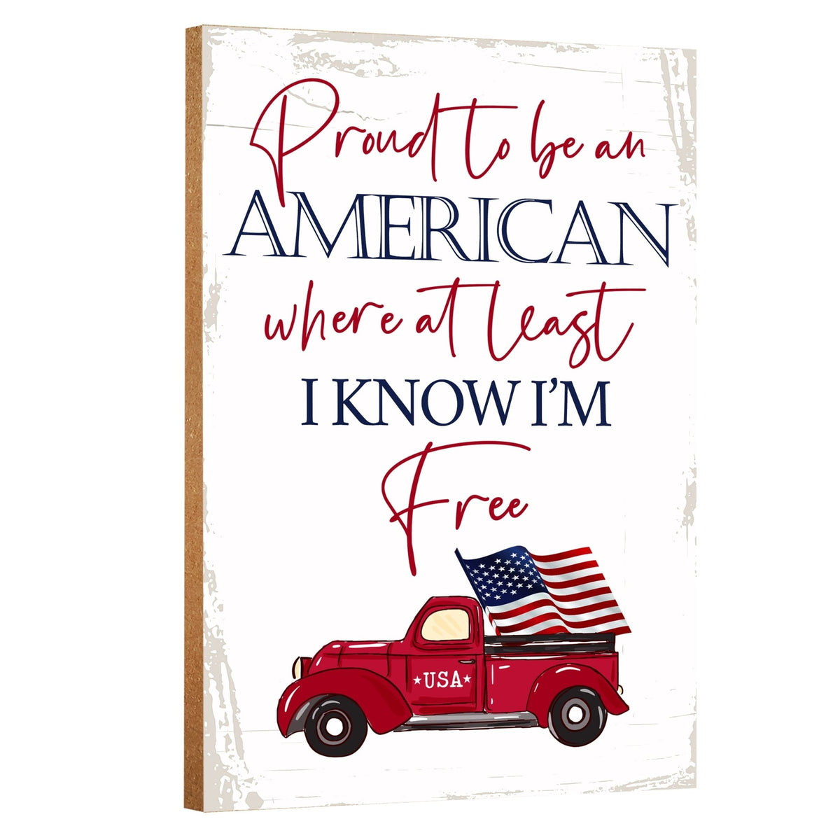 Unique Shelf Décor and Tabletop Americana Wooden Signs - LifeSong Milestones