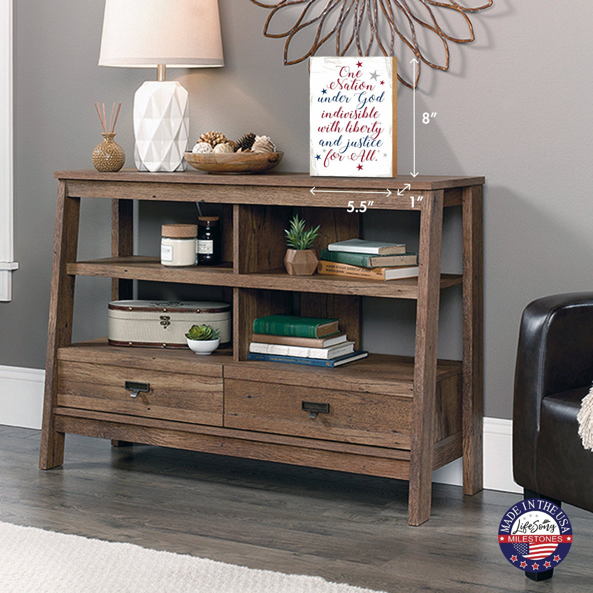Unique Shelf Décor and Tabletop Americana Wooden Signs - LifeSong Milestones