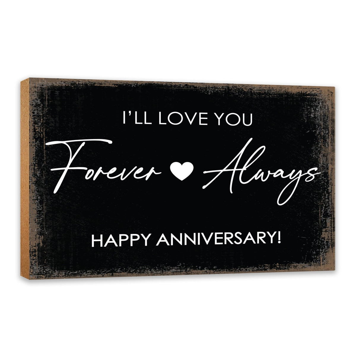 Unique Shelf Decor and Tabletop Signs for Wedding Anniversary Gift for Couples - Forever and Always - LifeSong Milestones