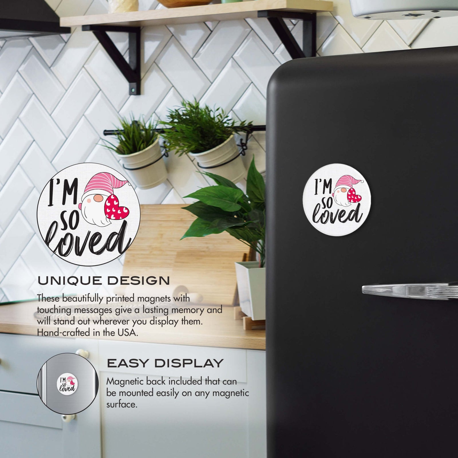 Valentine’s Day Modern Refrigerator Magnet Home Décor Gift - LifeSong Milestones