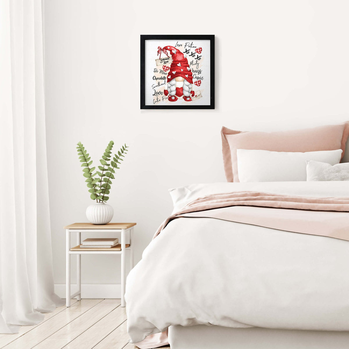 Valentine’s Day Wooden Framed Shadow Box Modern Home Décor - LifeSong Milestones