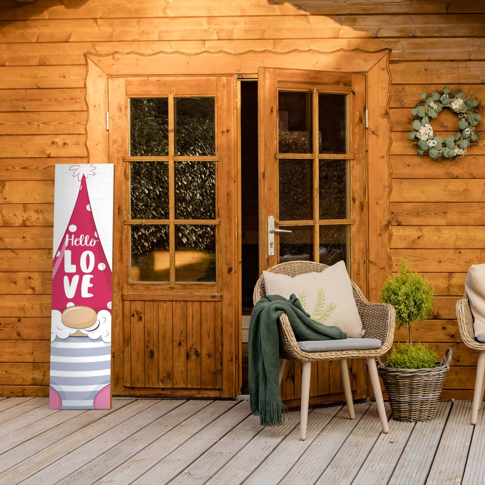 Valentine’s Day Wooden Modern Outdoor Porch Sign Home Decor - LifeSong Milestones