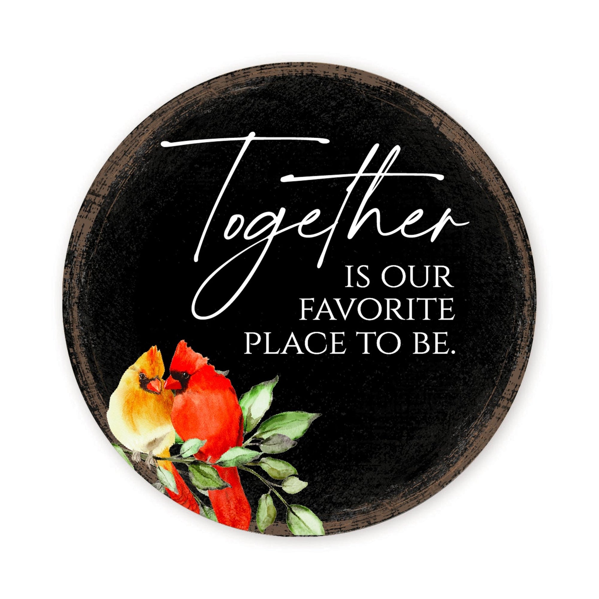 Vintage-Inspired Cardinal Wooden Magnet Printed With Everyday Inspirational Verses Gift Ideas - Together Is Our - LifeSong Milestones