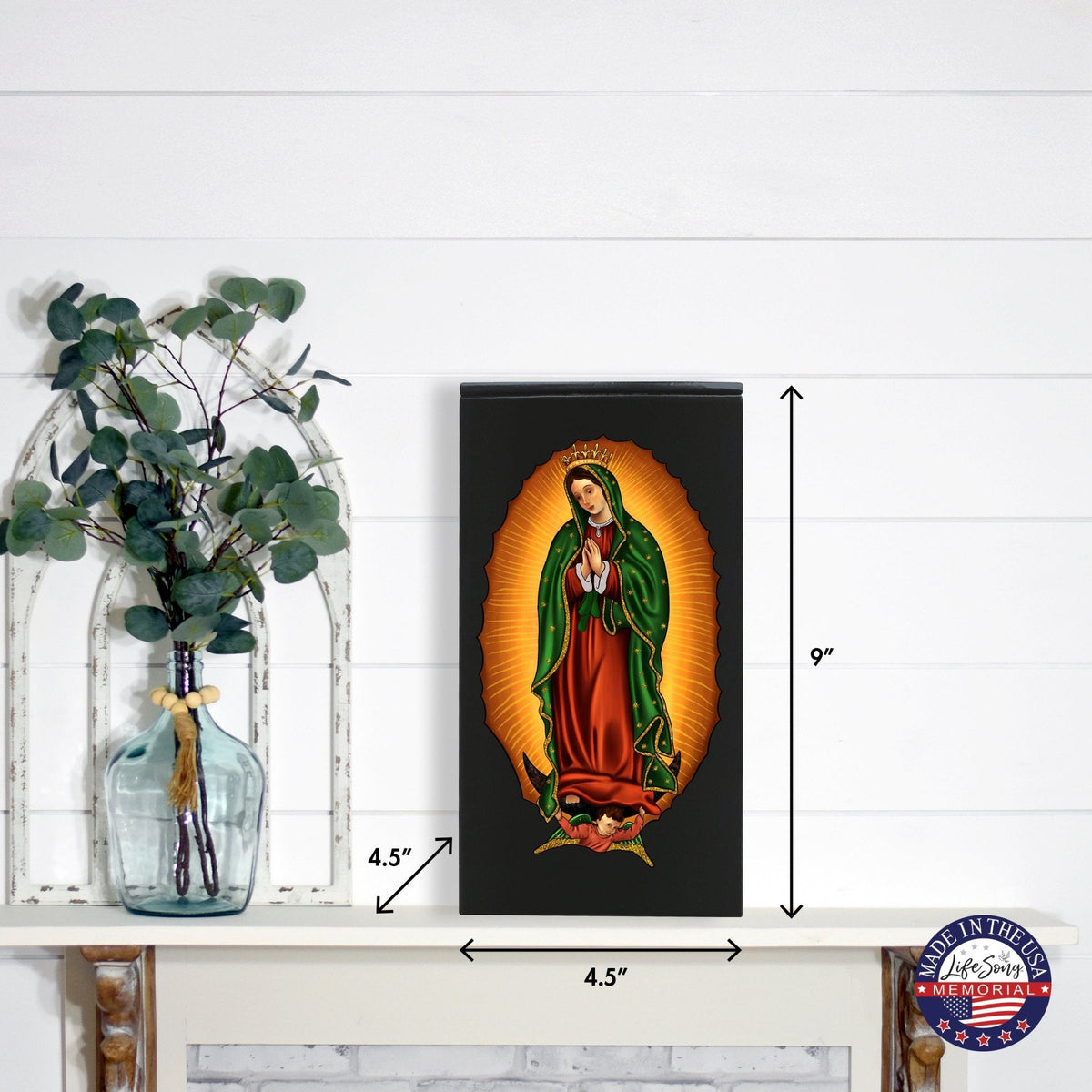 Virgin Lady of Guadalupe Memorial Cremation Keepsake Urn For Adult Human Ashes In Spanish - Lady Of Guadalupe - LifeSong Milestones