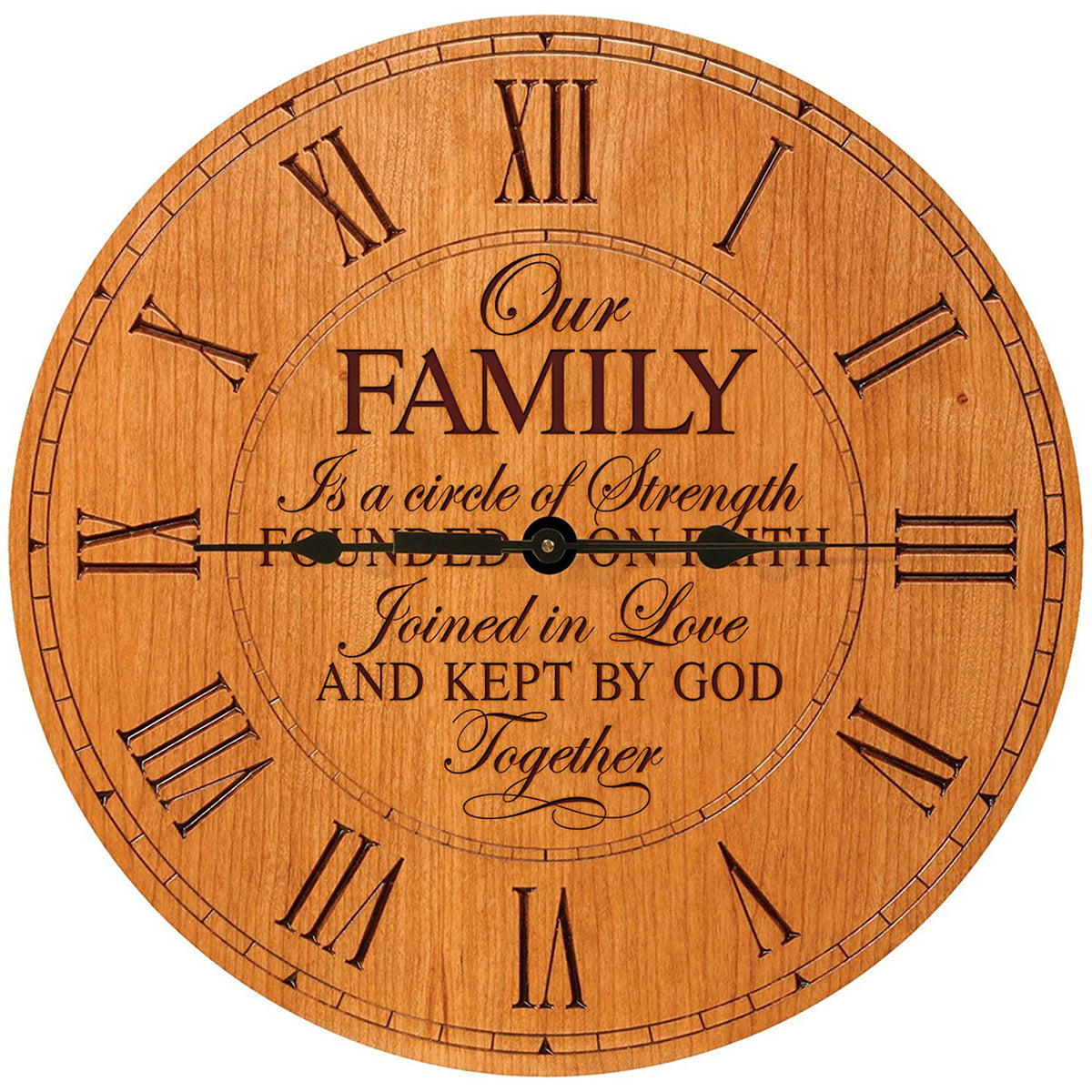 Wall Clock Gift For Family - Our Family Is A Circle Of Strength - LifeSong Milestones