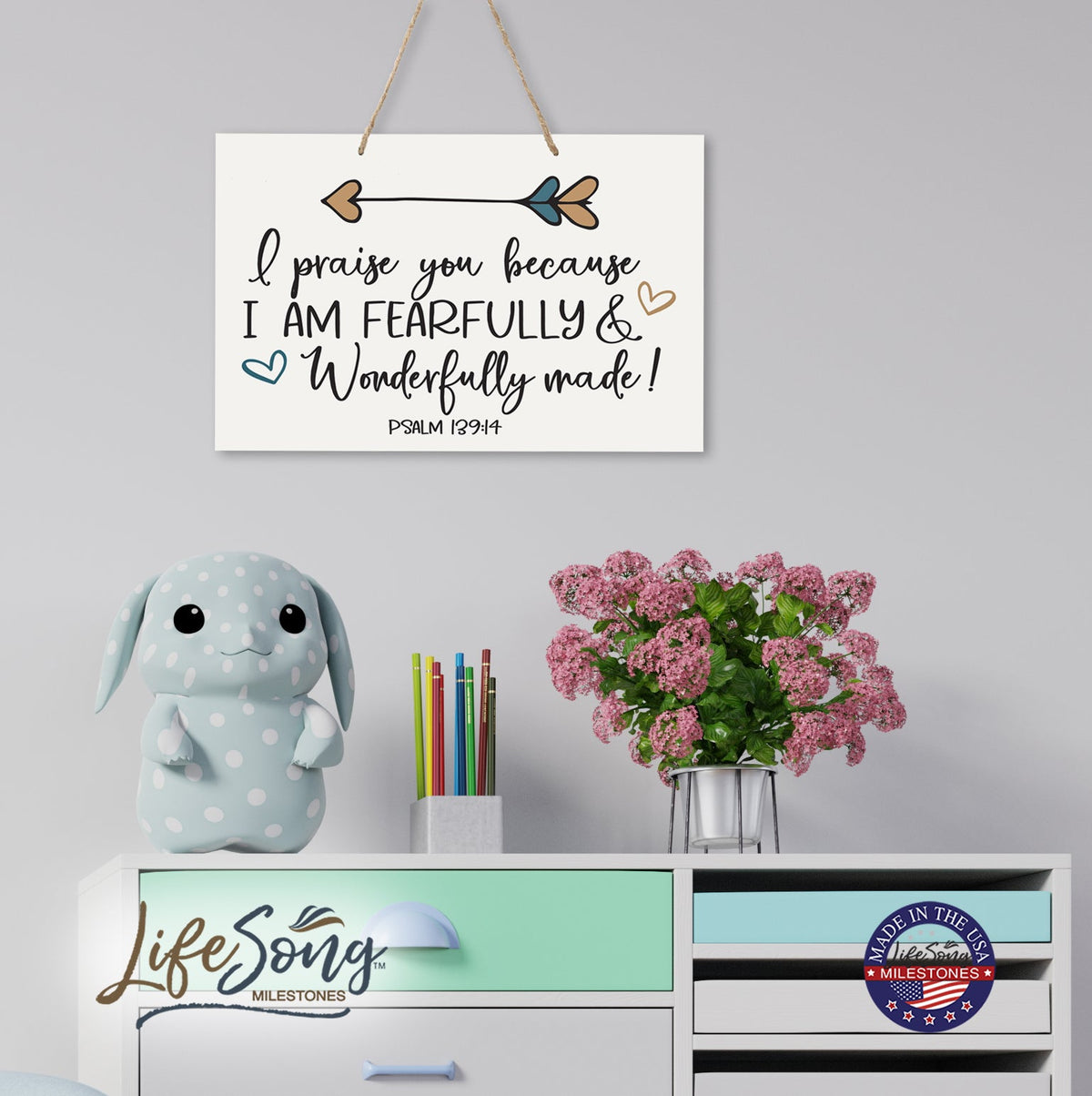 Wall Decor For Nursery Boys Bedroom Rope Hanging Wall Art Decoration - LifeSong Milestones