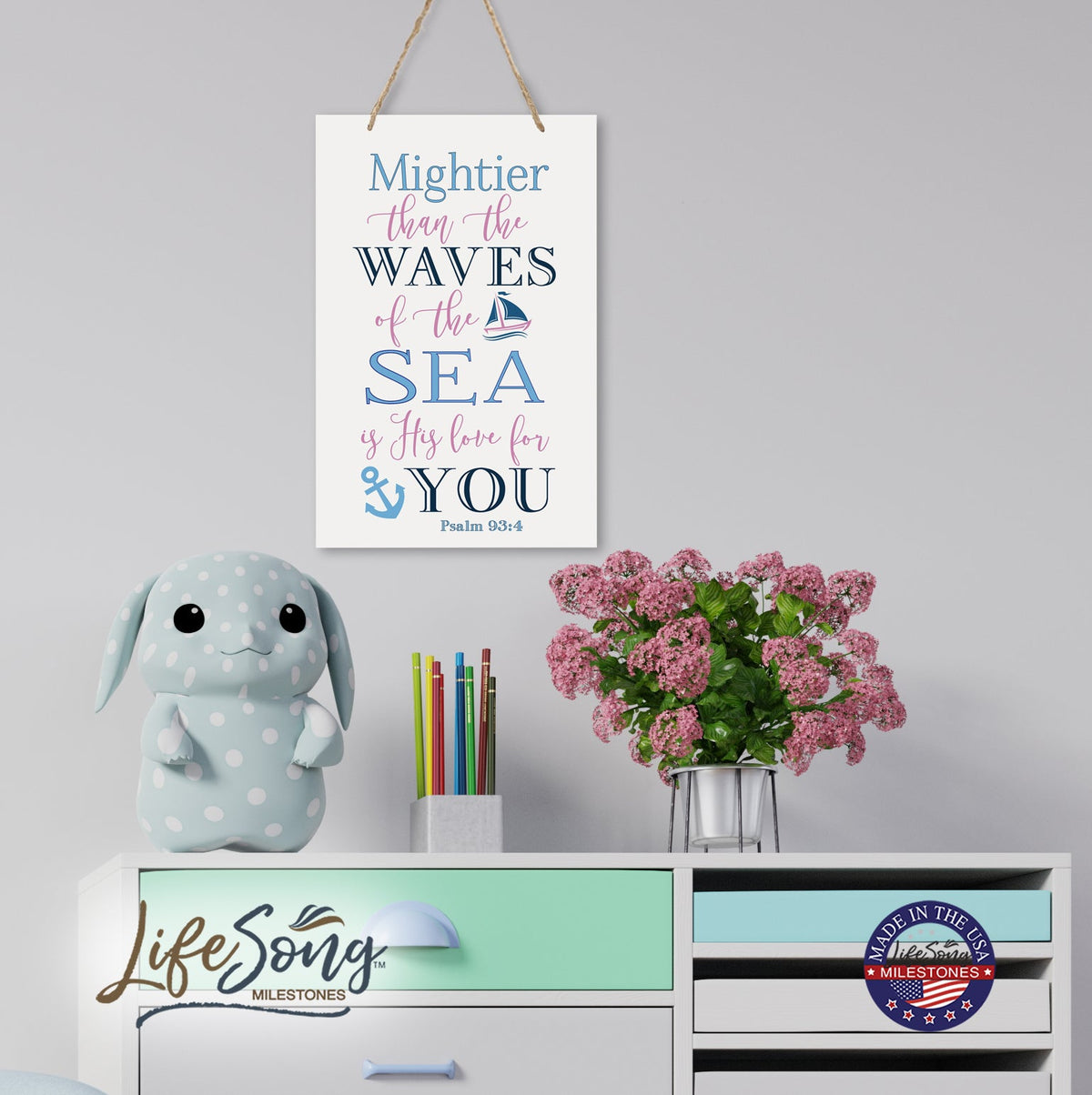Wall Decor For Nursery Girls Bedroom Rope Hanging Wall Art Decoration - LifeSong Milestones
