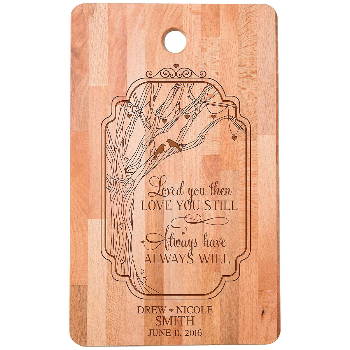 Wedding Anniversary Personalized Bamboo Cutting Board - LifeSong Milestones