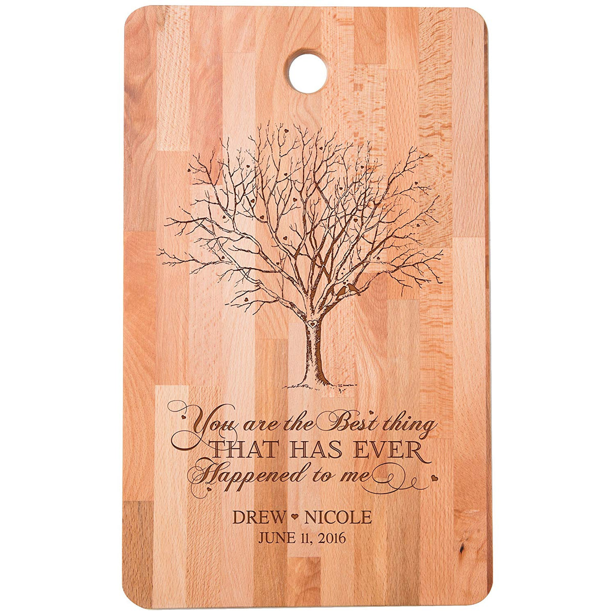Wedding Anniversary Personalized Bamboo Cutting Board - Best Thing - LifeSong Milestones