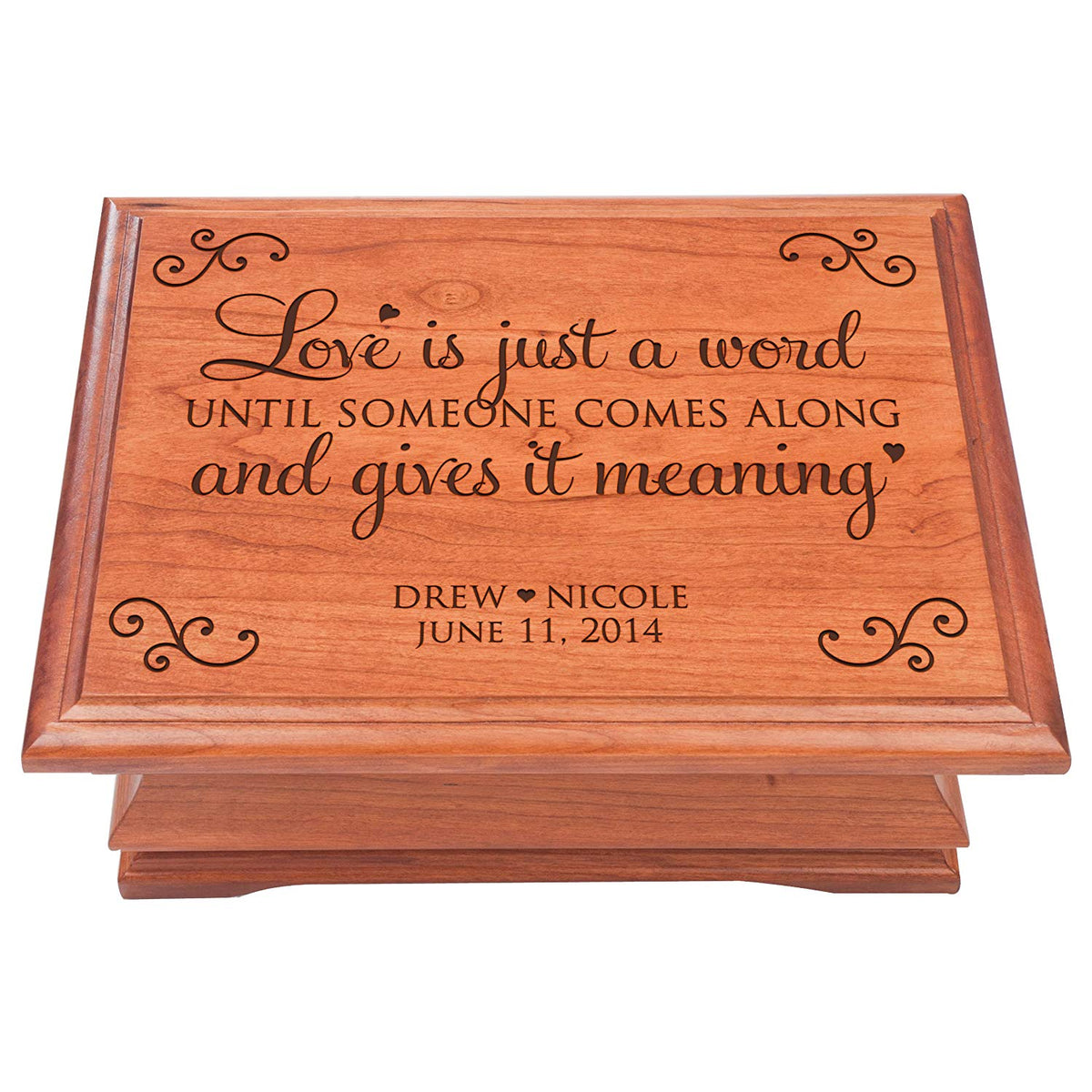Wedding Anniversary Personalized Jewelry Box "Love" - LifeSong Milestones