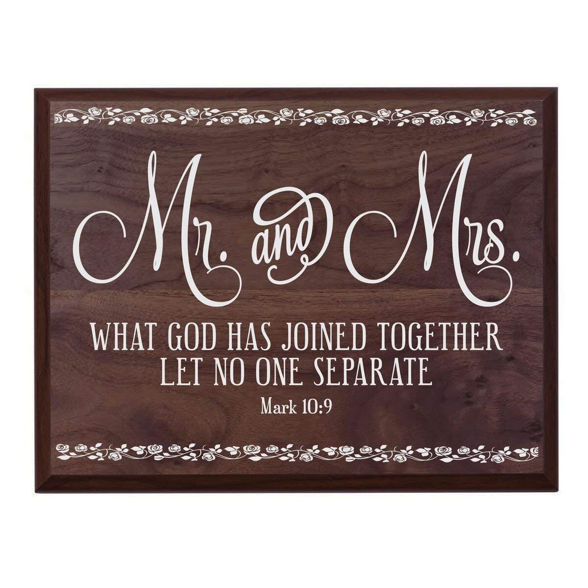 Wedding Anniversary Wall Hanging Plaque Gift - Mr. & Mrs. - LifeSong Milestones