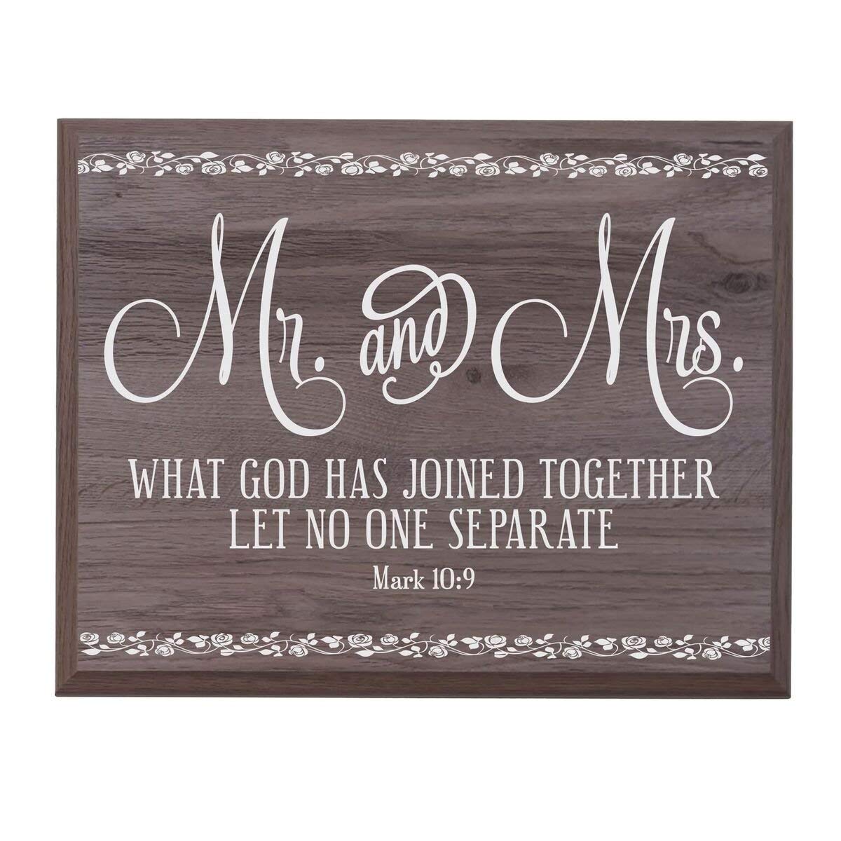 Wedding Anniversary Wall Hanging Plaque Gift - Mr. & Mrs. - LifeSong Milestones