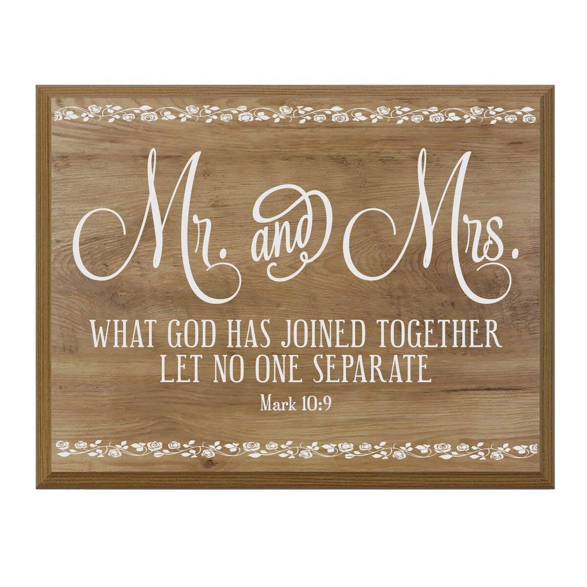 Wedding Anniversary Wall Hanging Plaque Gift - Mr. & Mrs. - LifeSong Milestones