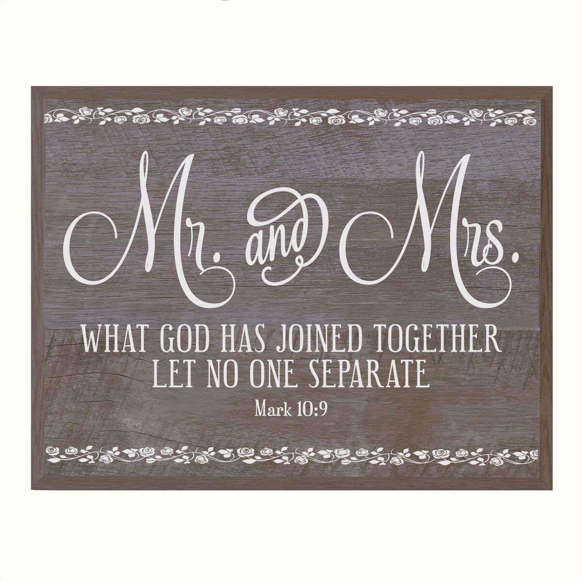 Wedding Anniversary Wall Hanging Plaque Gift - Mr. & Mrs. - LifeSong Milestones